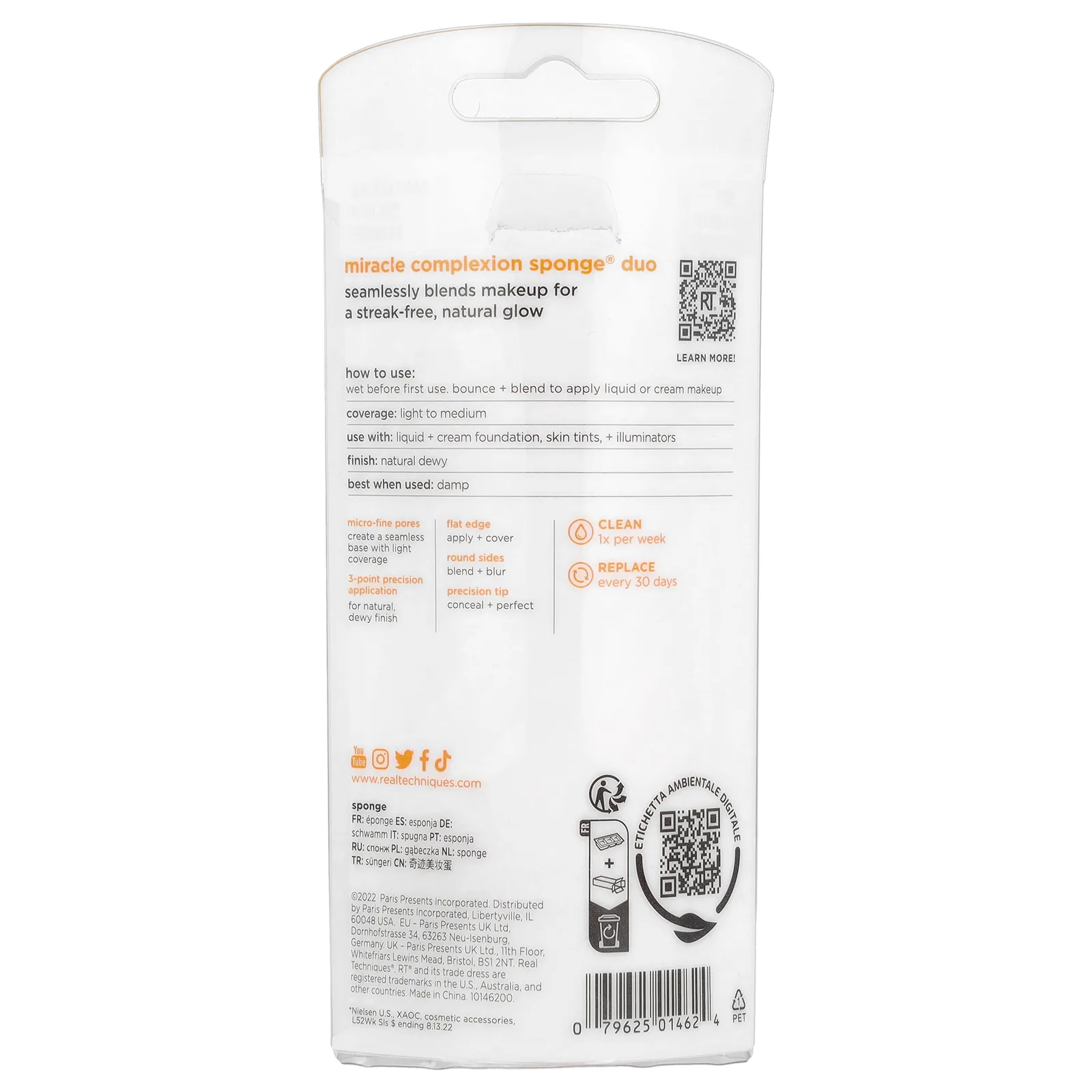 Real Techniques, Miracle Complexion Sponge Duo, 2 спонжа