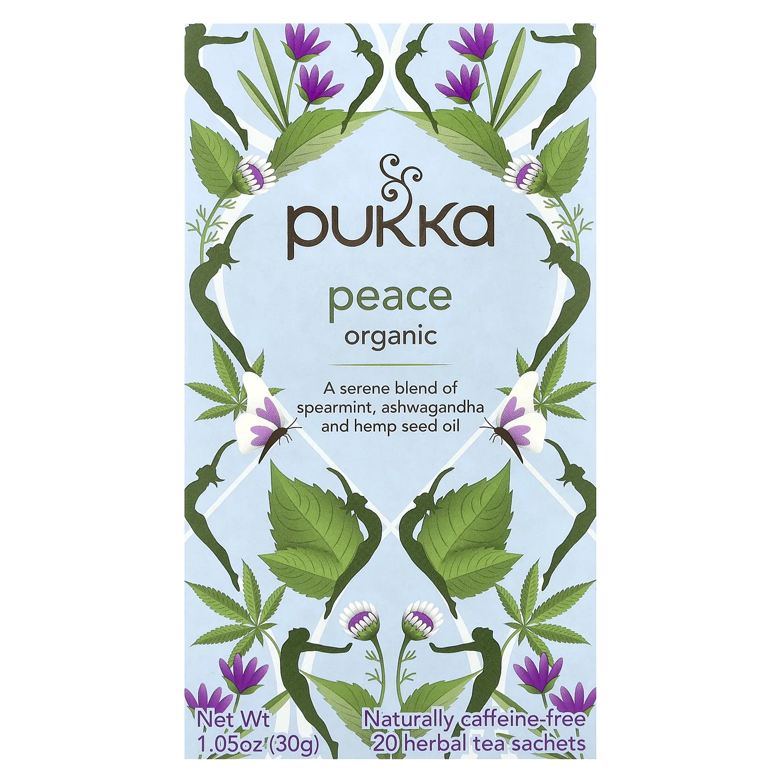 Pukka Herbs, Органический травяной чай, Peace, без кофеина, 20 чайных пакетиков, 30 г (1,05 унции)