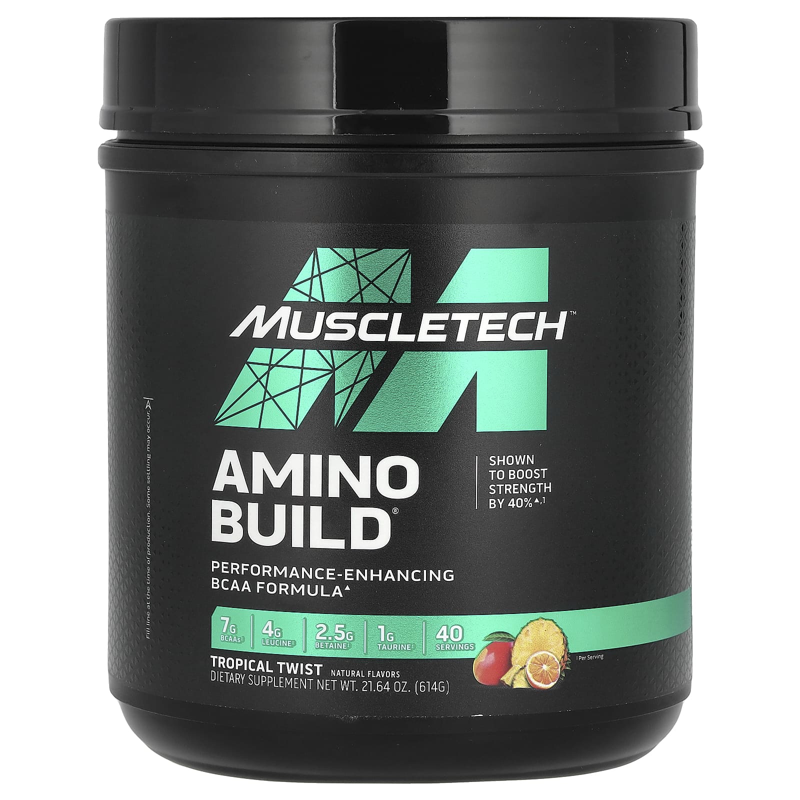 MuscleTech, Amino Build, со вкусом тропических фруктов, 614 г (21,64 унции)