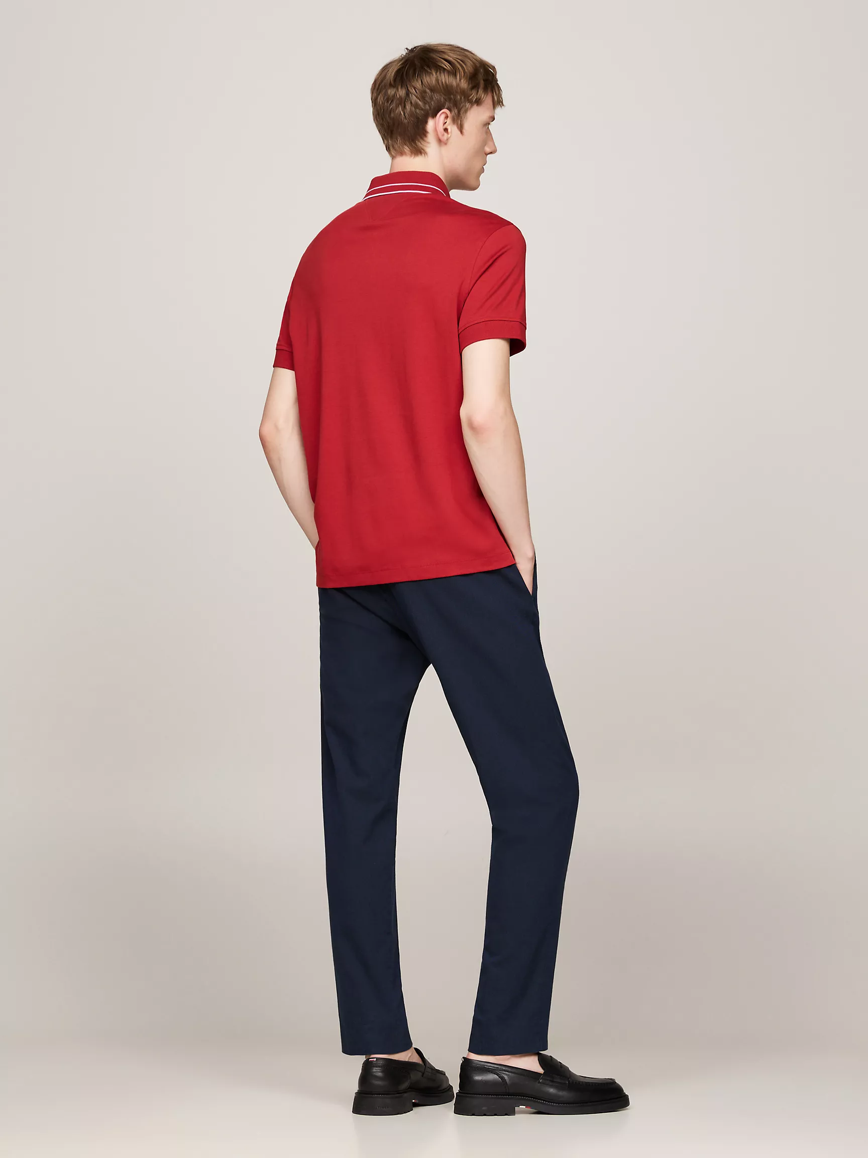 Мужское поло Tommy Hilfiger, Поло стандартного кроя из ткани Interlock с логотипом Monotype