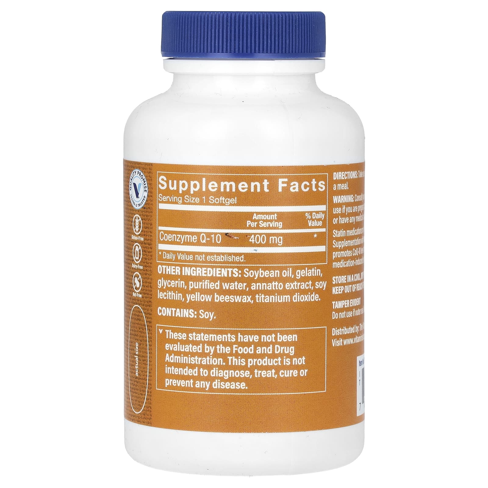 The Vitamin Shoppe, CoQ-10, 400 мг, 60 мягких таблеток