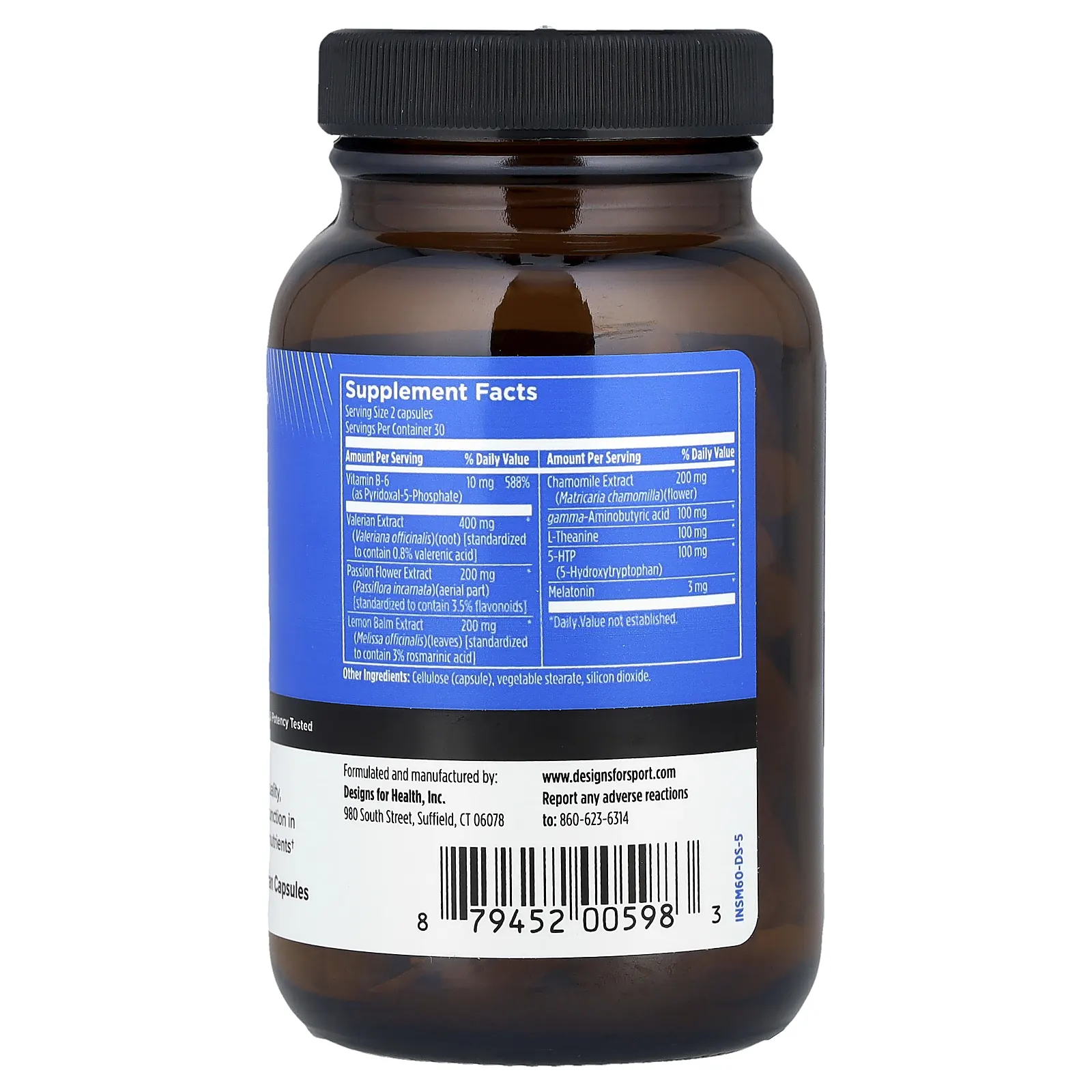 Designs For Health, Комплекс для сна, 60 вегетарианских капсул
