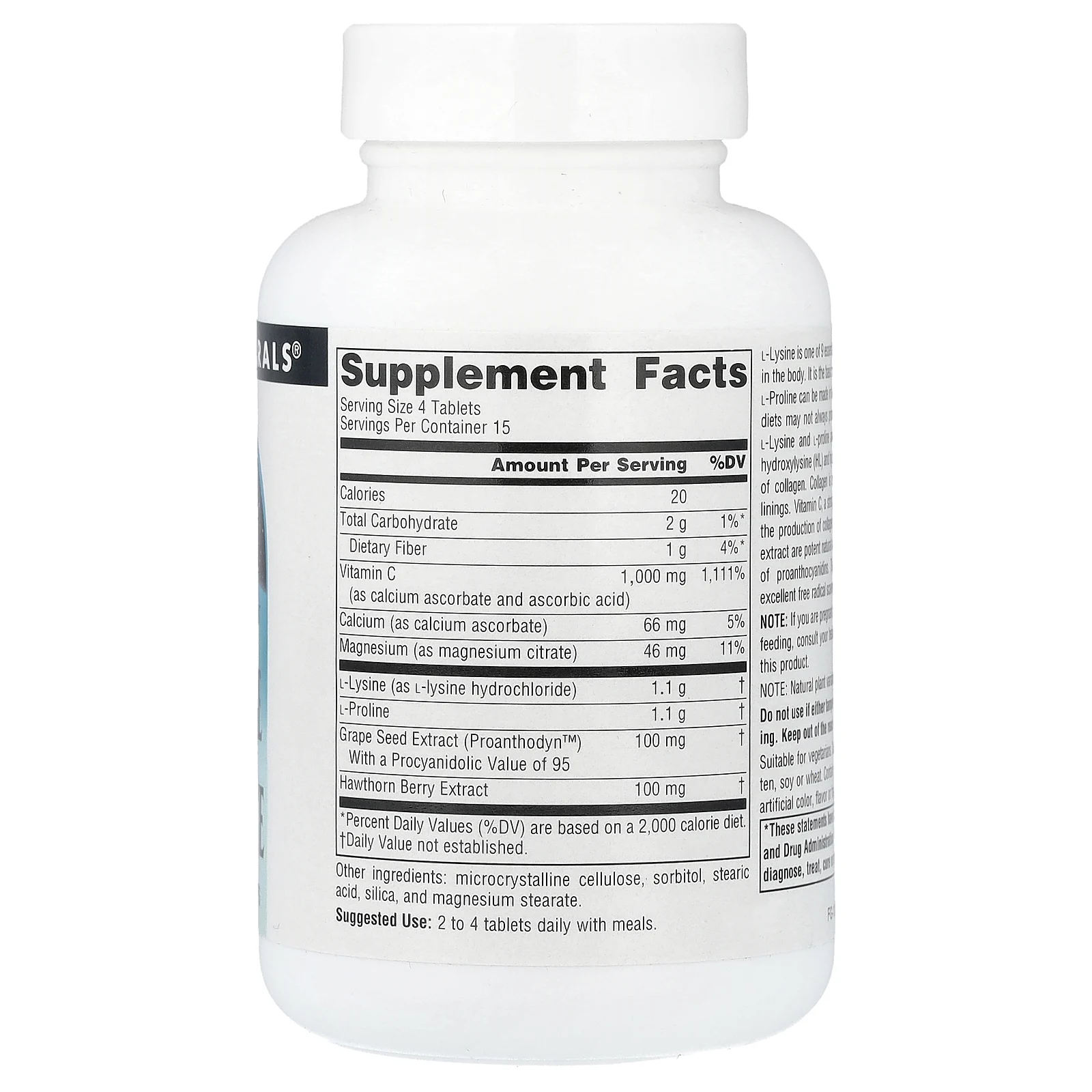 Source Naturals, пролин и лизин, 60 таблеток