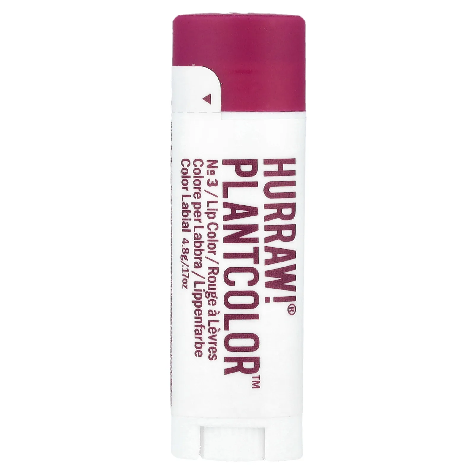 Hurraw! Balm, PlantColor ™, краска для губ, № 3, 4,8 г (0,17 унции)