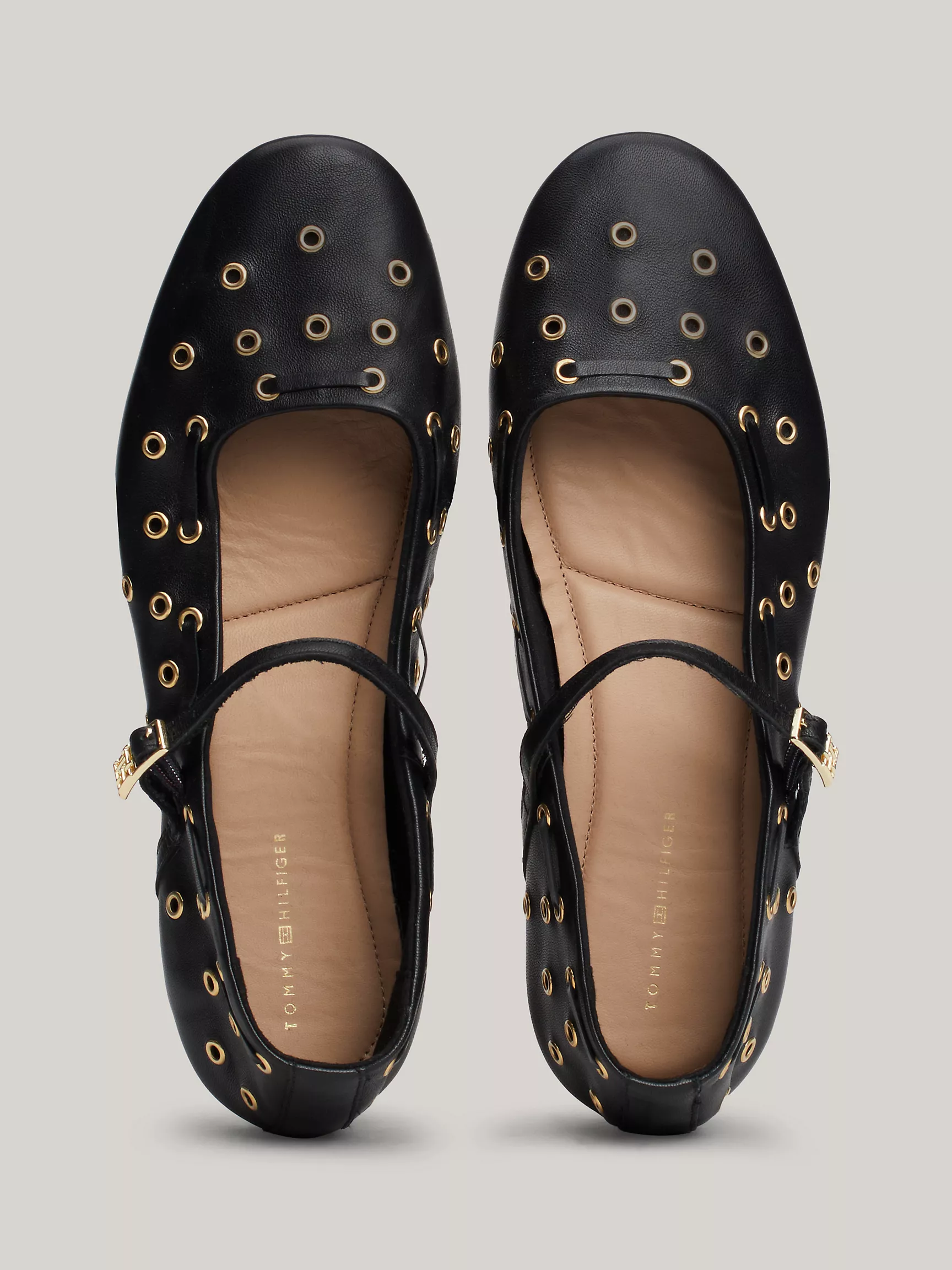 Женская обувь Tommy Hilfiger, Кожаные балетки Mary Jane с люверсами