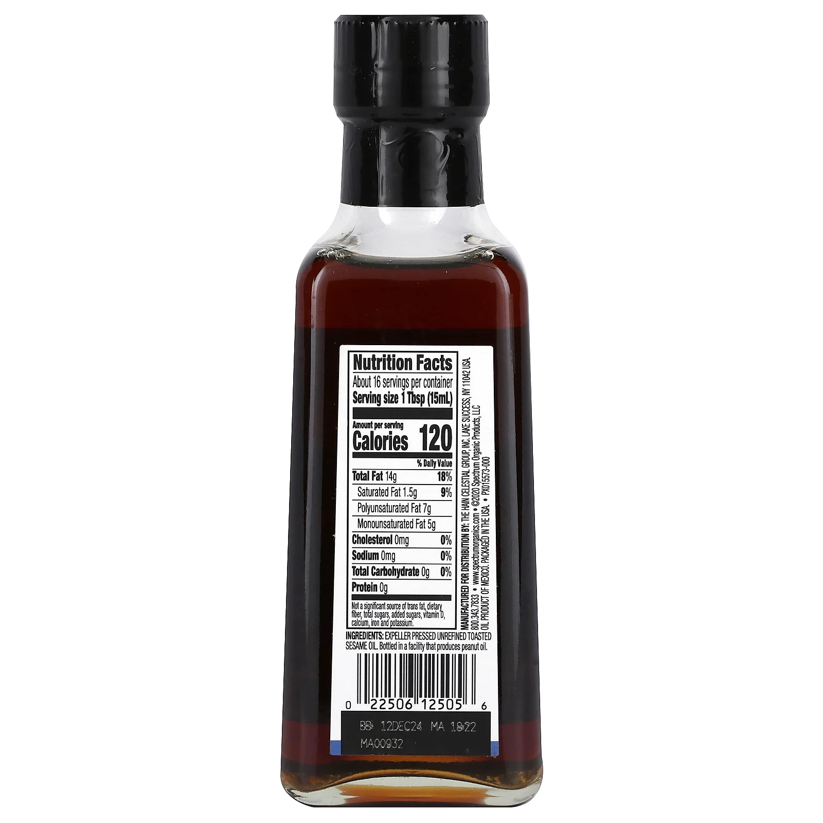 Spectrum Culinary, масло из обжаренного кунжута, 236 мл (8 жидк. унций)