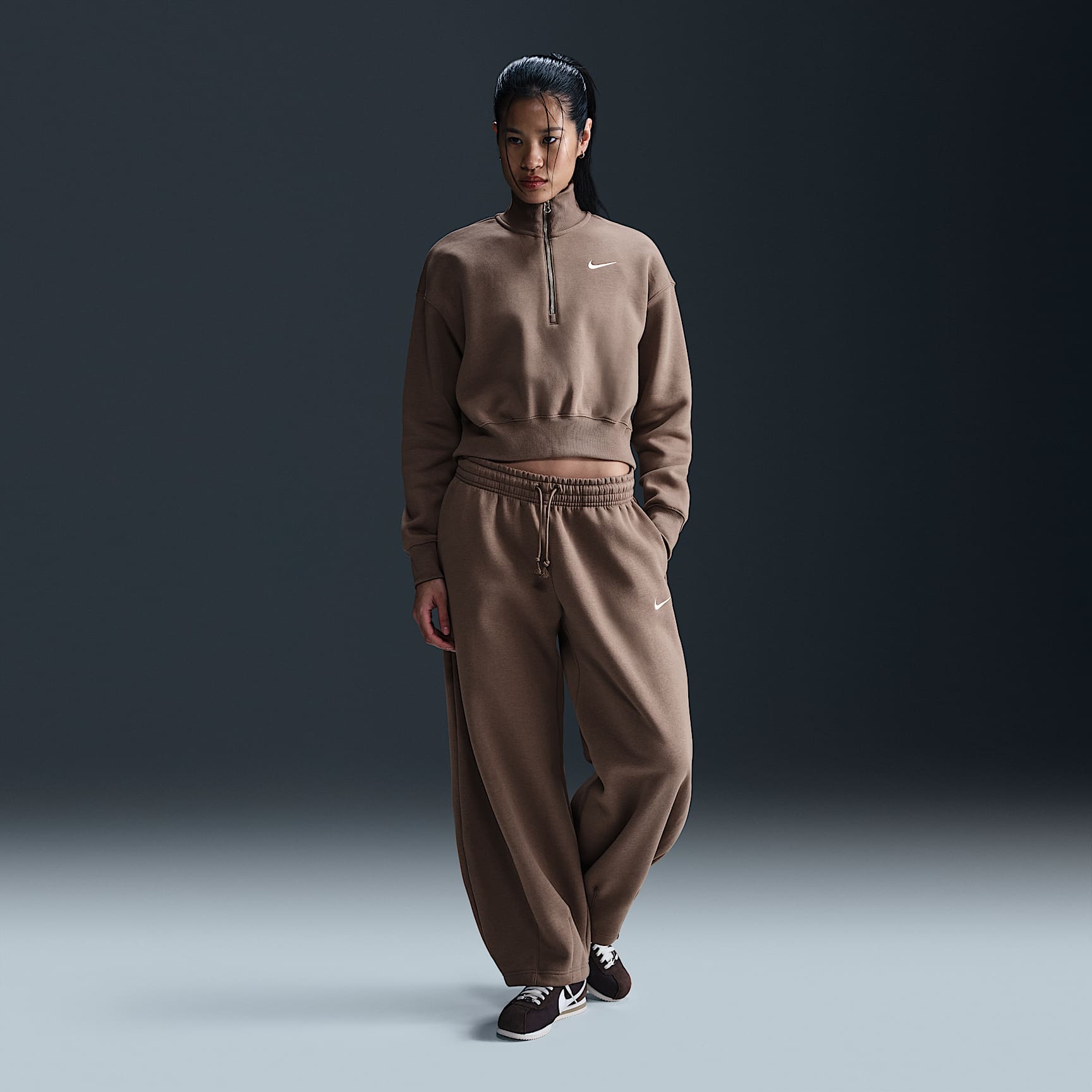 Nike Sportswear Phoenix Fleece Women's 1/4-Zip Cropped Sweatshirt