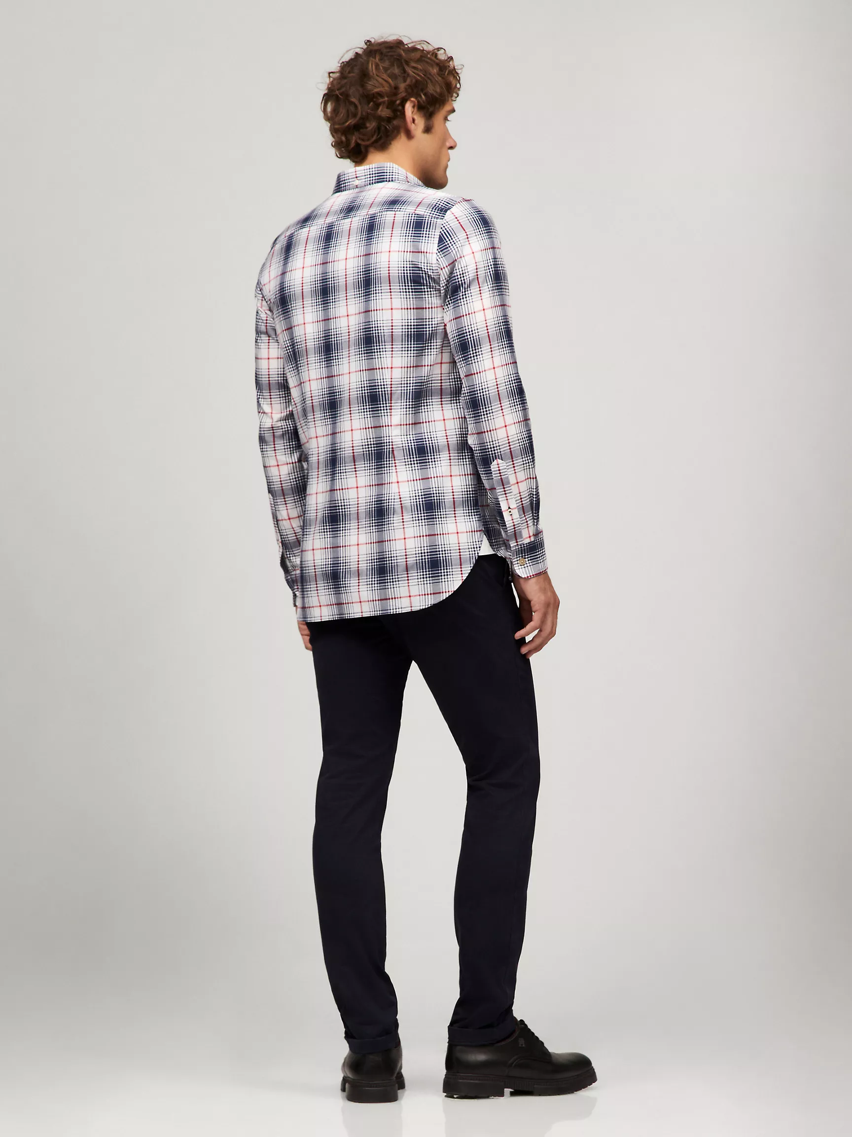 Мужская рубашка Tommy Hilfiger, Клетчатая рубашка стандартного кроя из поплина