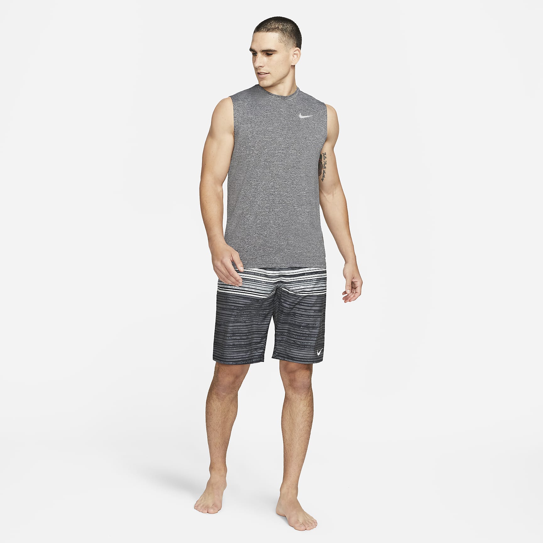 Nike Men's Heathered Sleeveless Hydroguard Swim Shirt