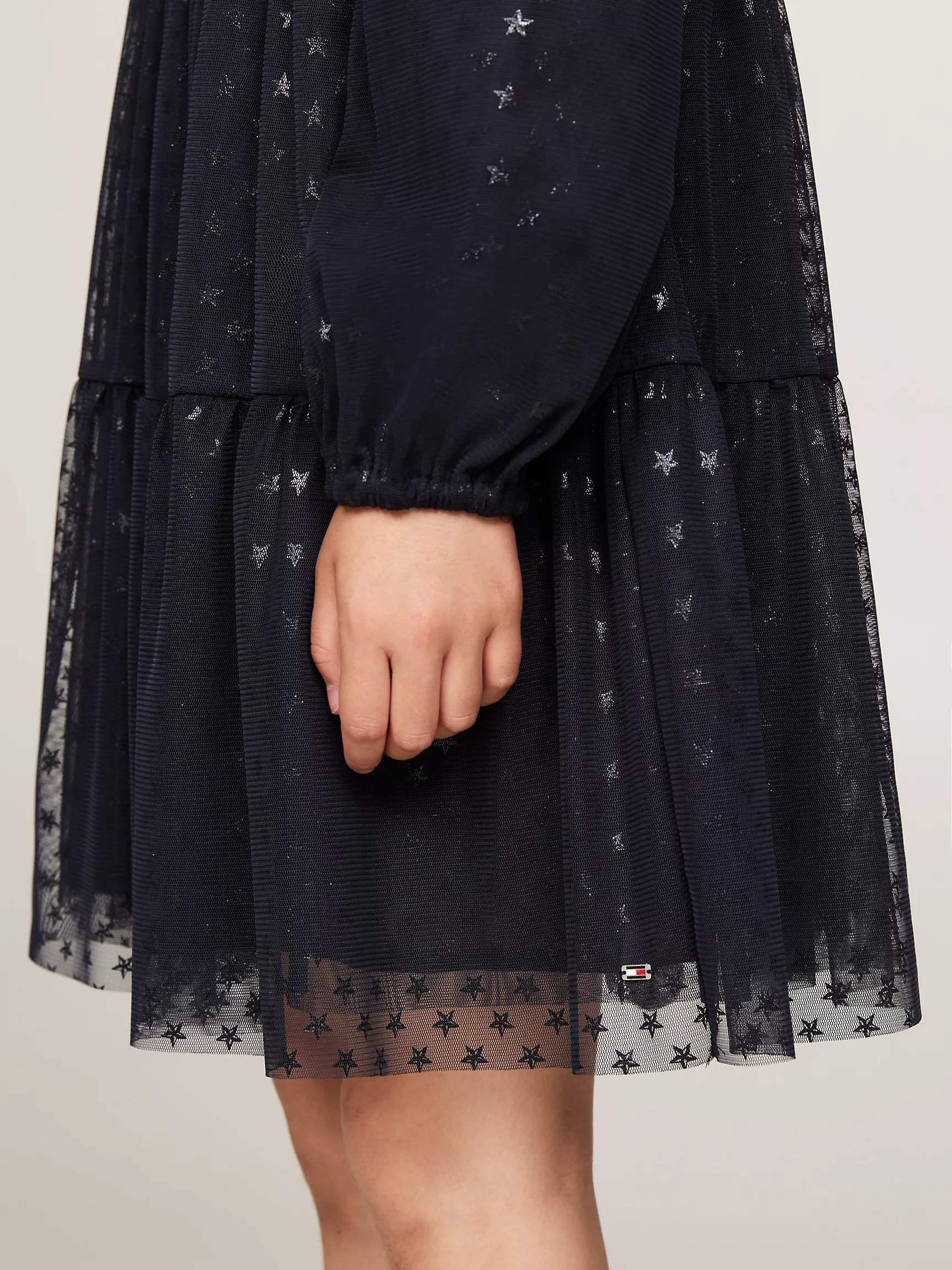 Платье для девочек Tommy Hilfiger, Детское многослойное платье с фольгированными звездами