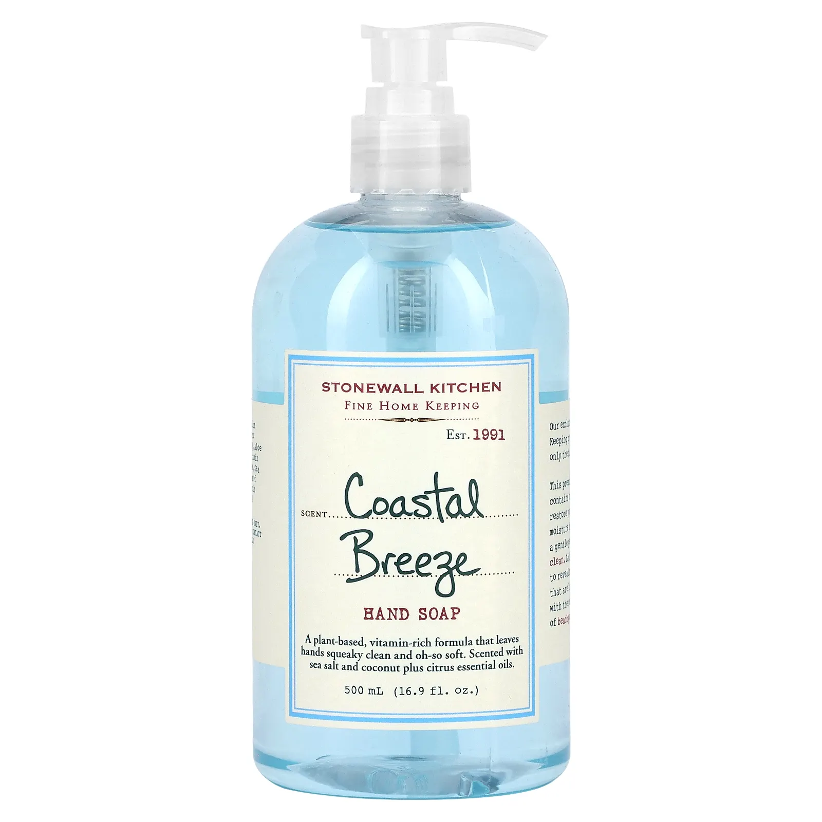 Stonewall Kitchen, мыло для рук, «Прибрежный бриз», 500 мл (16,9 жидк. унции)