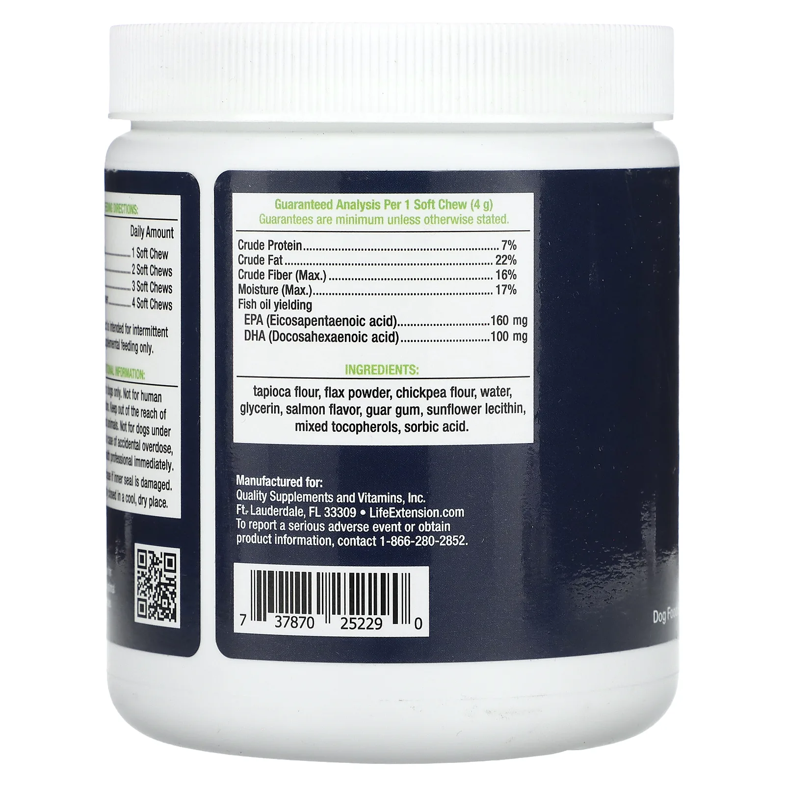 Life Extension, , для собак, для кожи и шерсти, лосось, 90 жевательных таблеток, 360 г (12,7 унции)