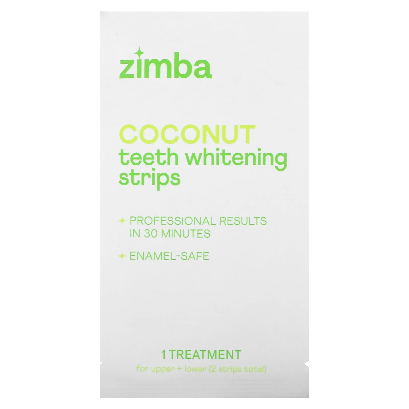 Zimba, полоски для отбеливания зубов, кокос, 14 шт.