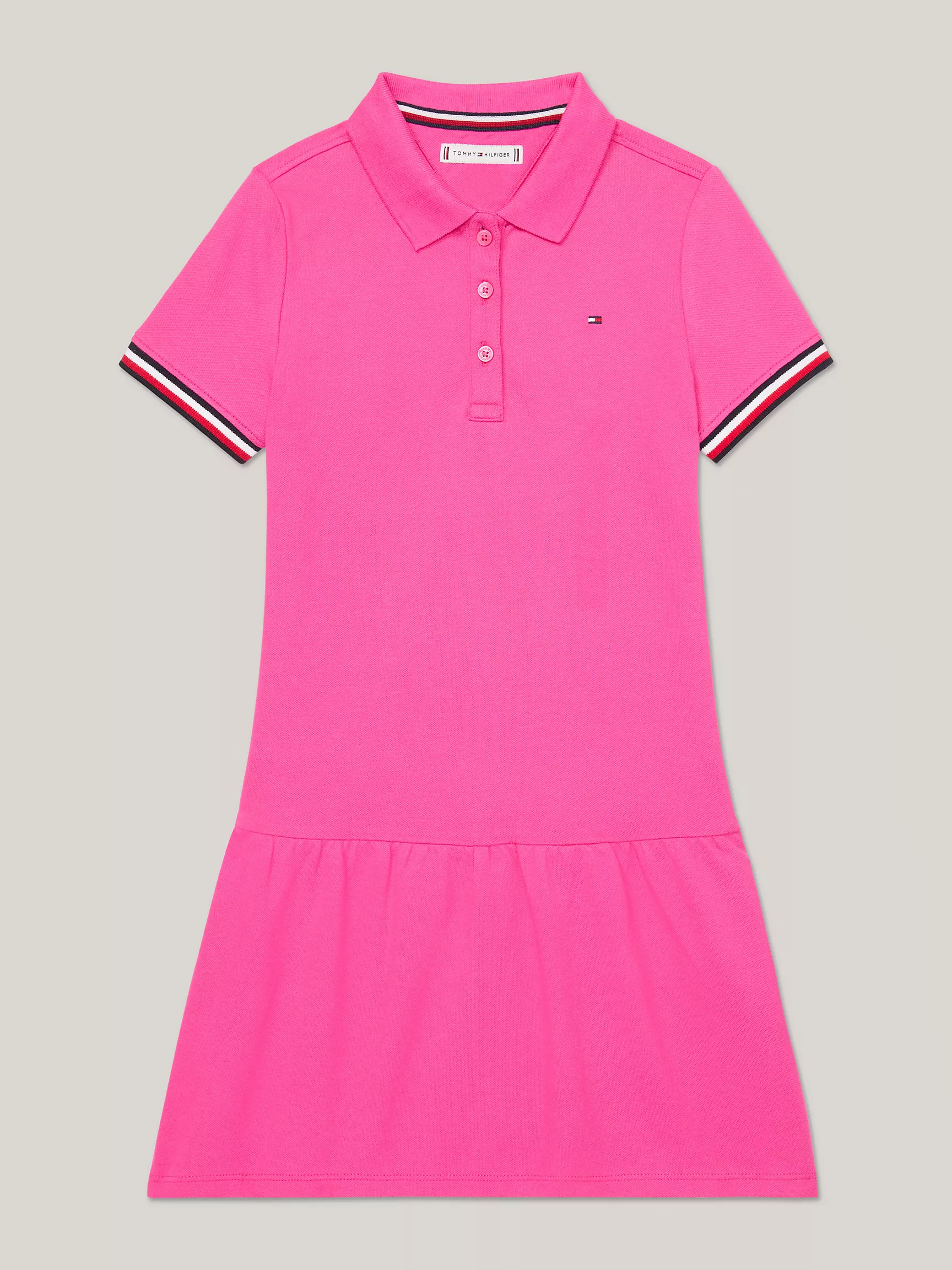 Платье для девочек Tommy Hilfiger, Детское поло-платье с контрастными манжетами