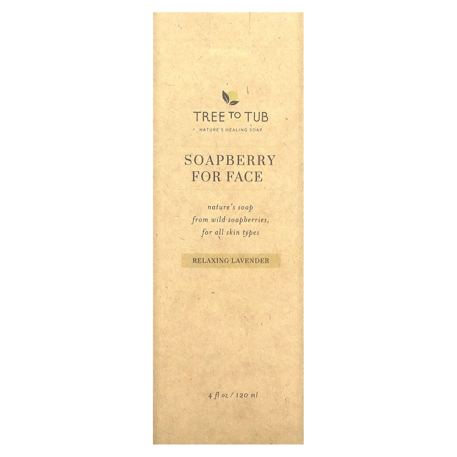 Tree To Tub, пенка для умывания с мыльным деревом, увлажняющее очищающее средство, сбалансированный уровень pH, для сухой и чувствительной кожи, лаванда, 120 мл (4 жидк. унции)