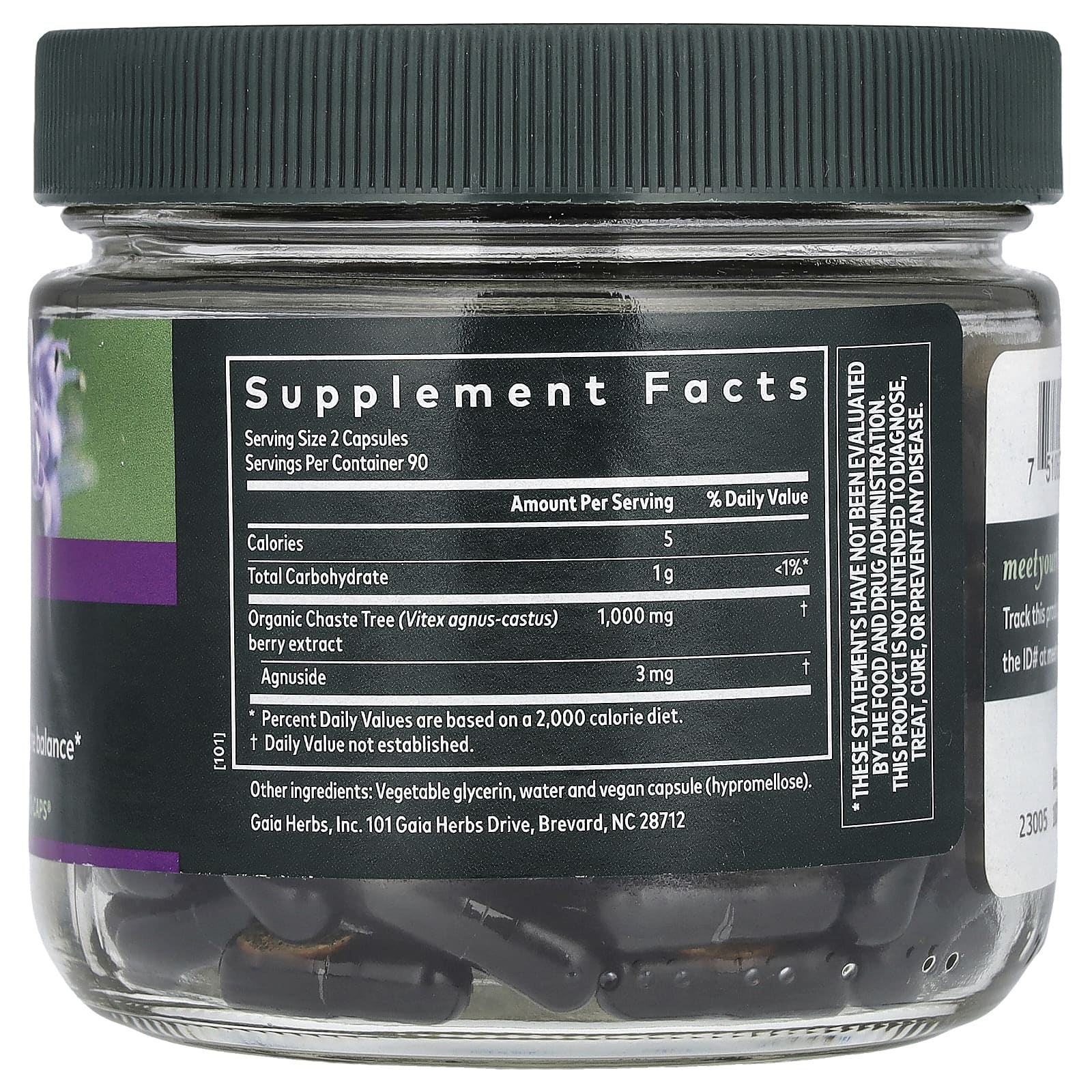 Gaia Herbs, Vitex Berry для женщин, 1000 мг, 180 веганских жидких фитокапсул (500 мг на капсулу)