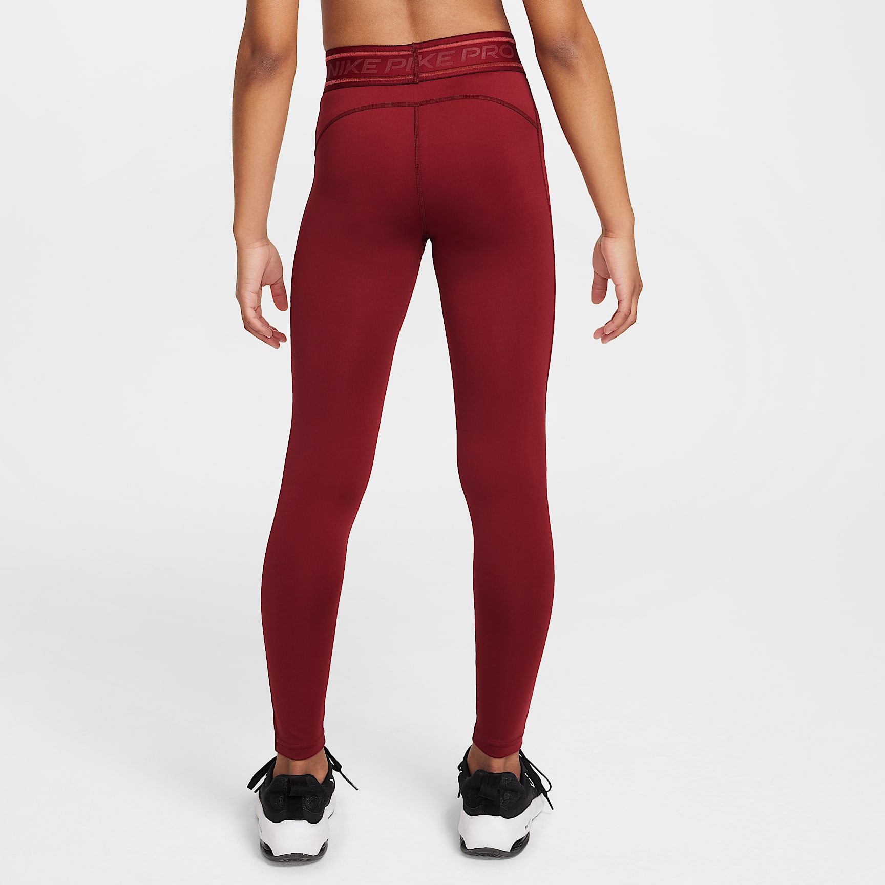 Nike Pro Girls' Dri-FIT Mid-Rise Leggings