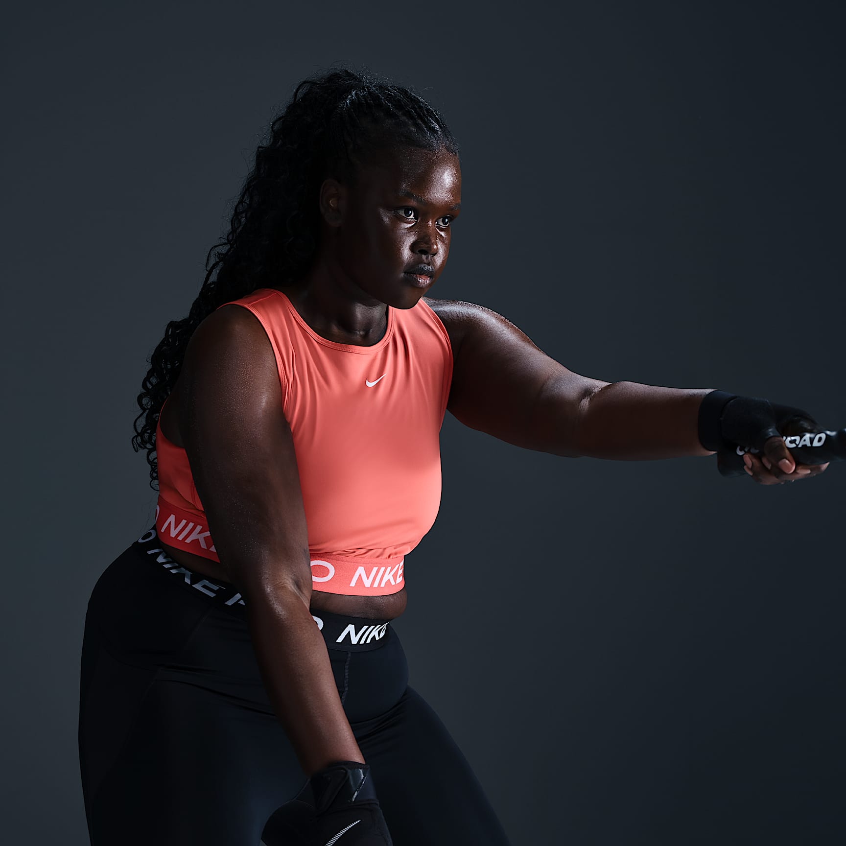 Nike Pro Women's Dri-FIT Cropped Tank Top (Plus Size)