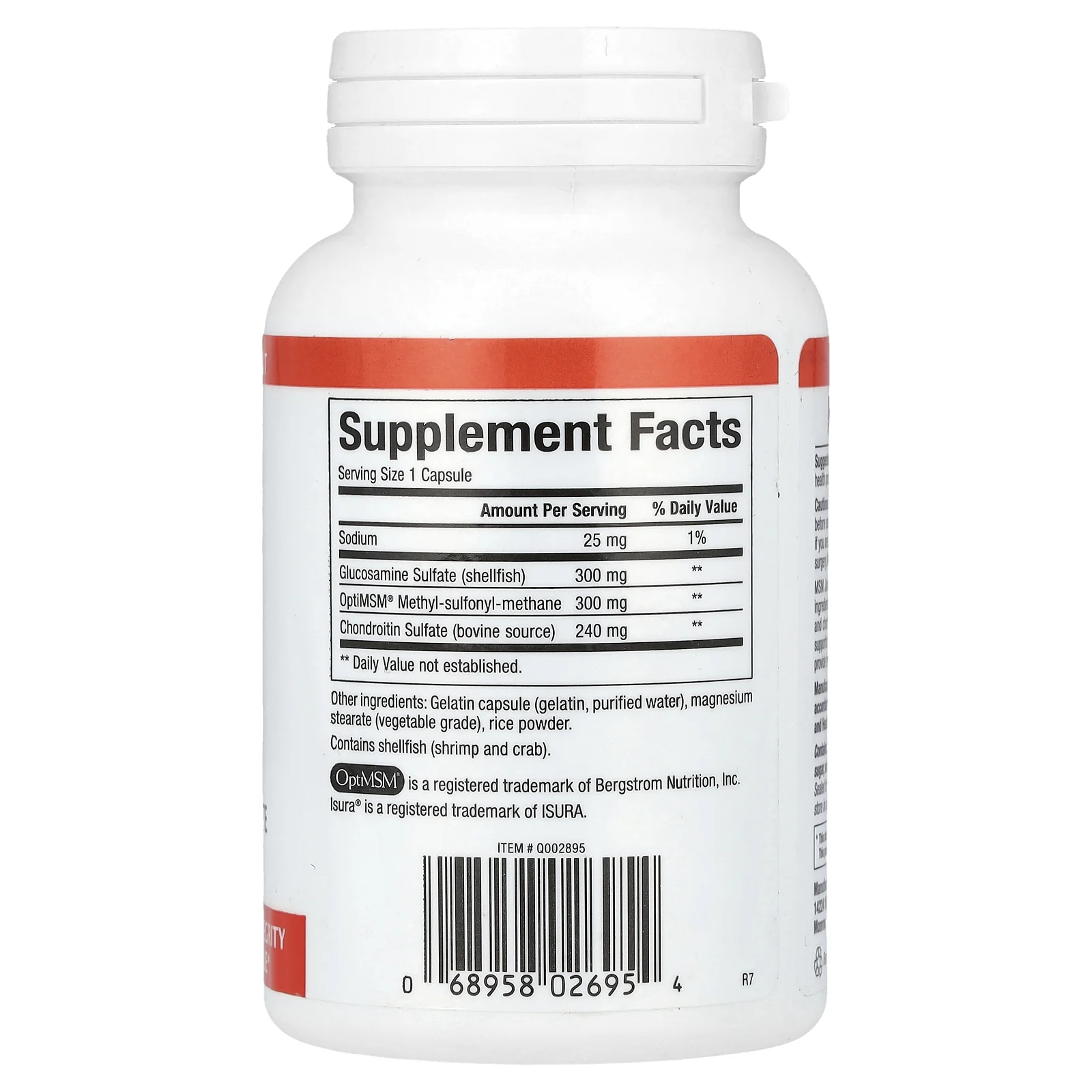 Natural Factors, средство для здоровья суставов с МСМ, глюкозамином и хондроитинсульфатом, 90 капсул