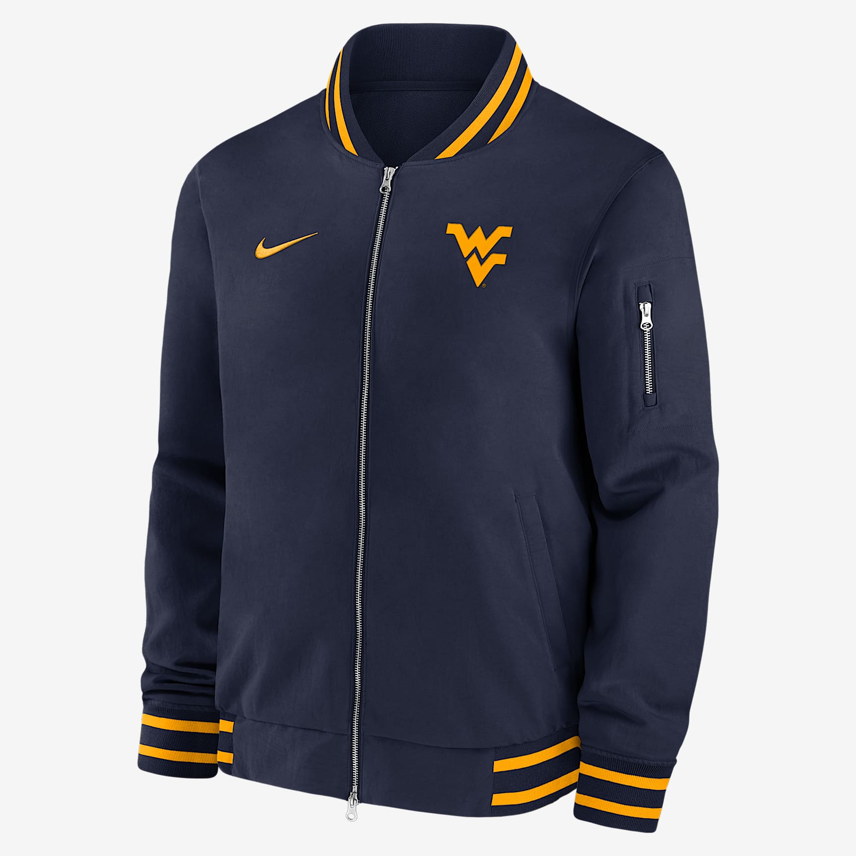 West Virginia Mountaineers Sideline Men's Nike College Full-Zip Bomber Jacket
