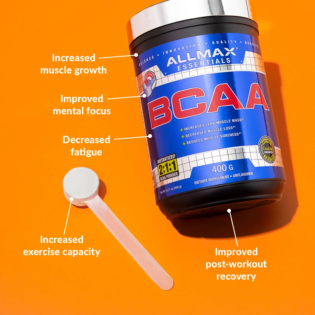 ALLMAX, BCAA, быстрорастворимый порошок в соотношении 2:1:1, с нейтральным вкусом, 400 г (14,11 унции)