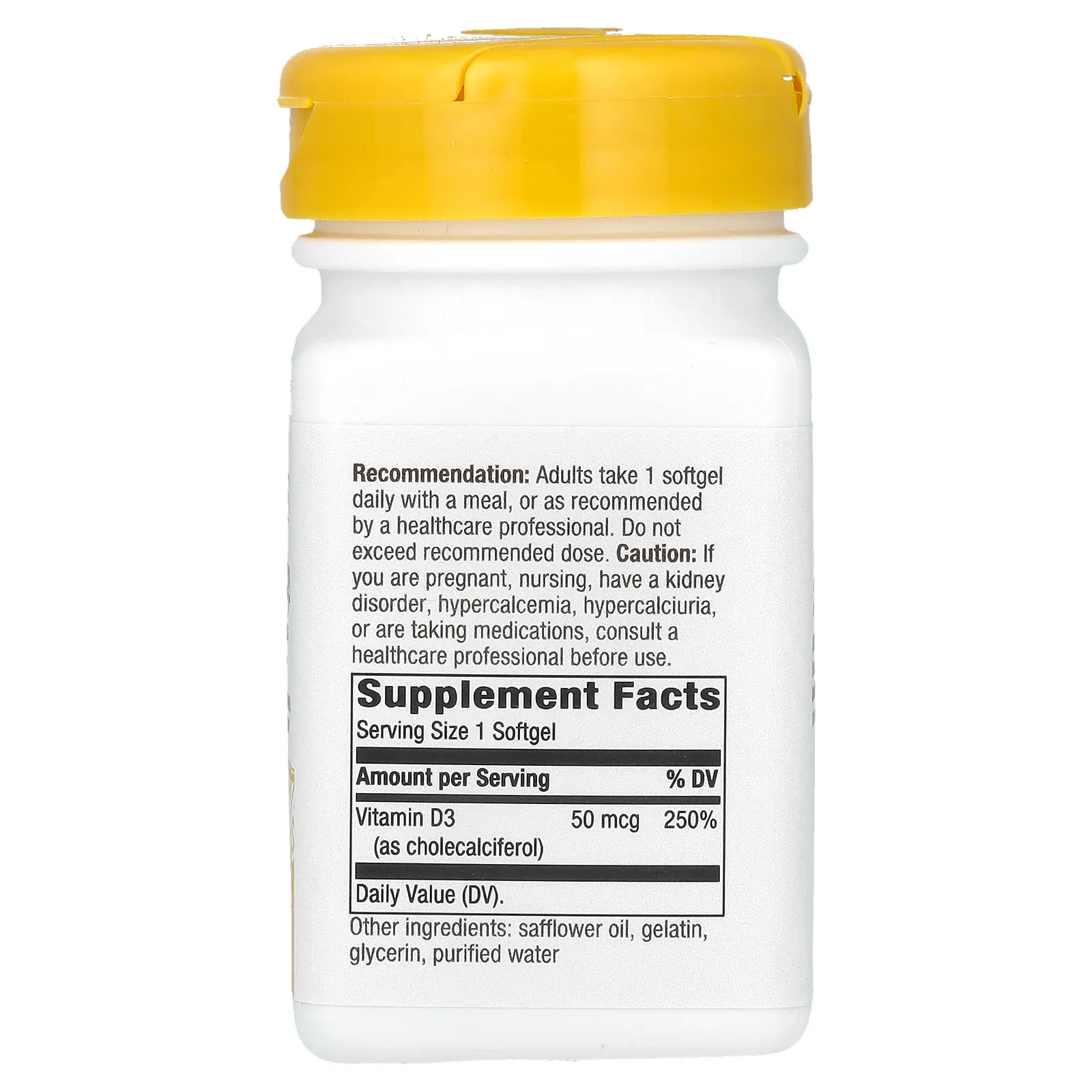 Nature's Way, витамин D3, повышенная сила действия, 2000 МЕ (50 мкг), 120 мягких таблеток