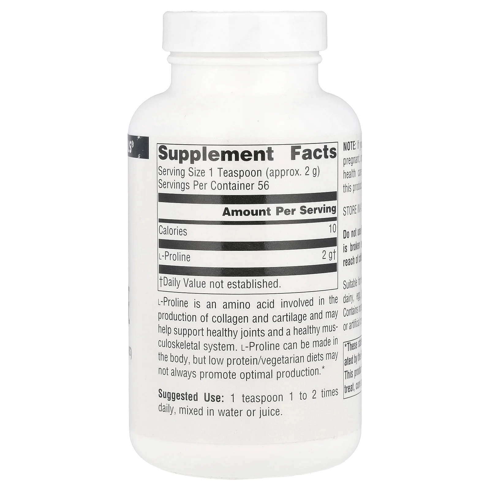 Source Naturals, L-пролин в порошке, 113,4 г (4 унции)