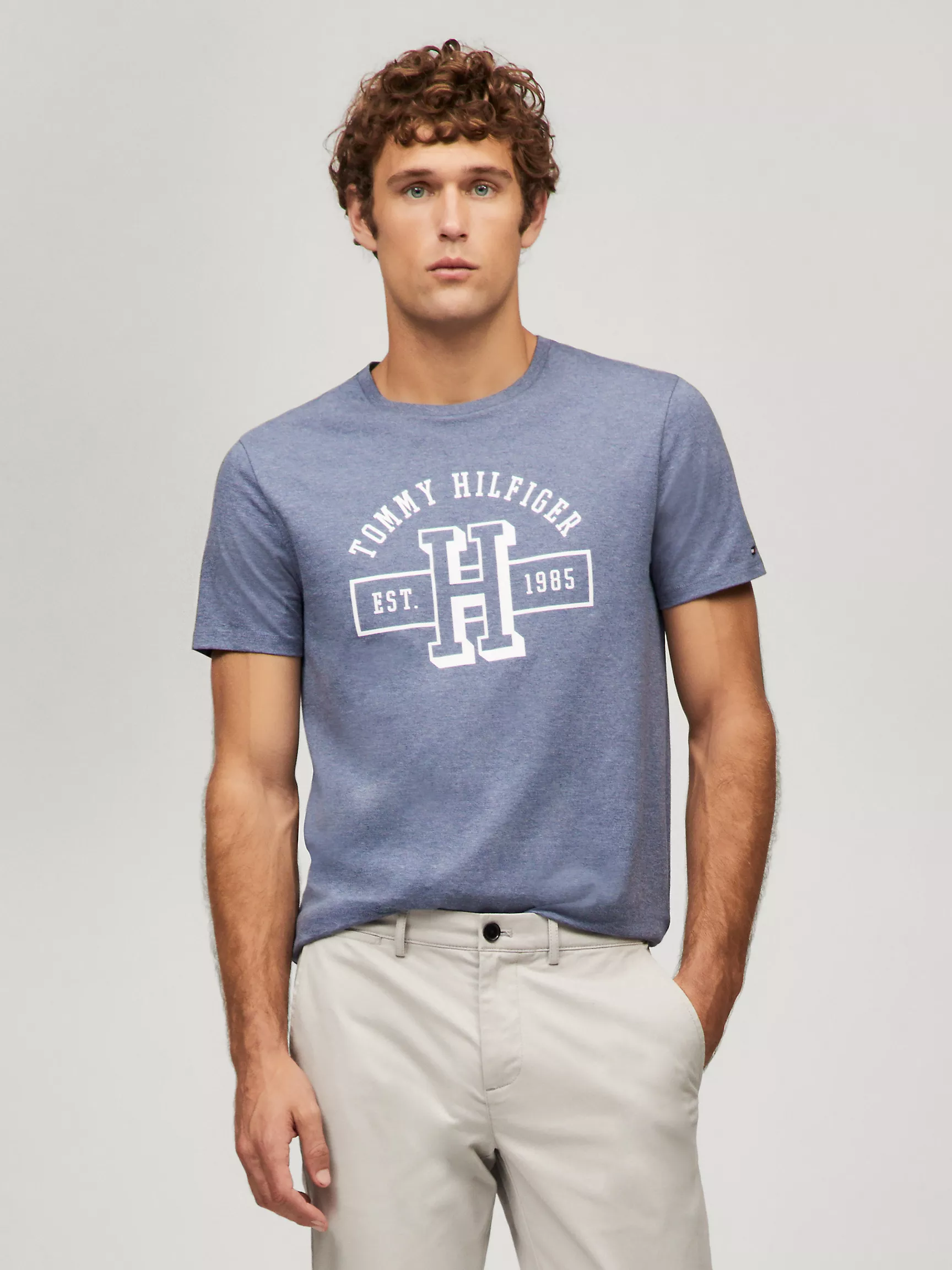 Мужская футболка Tommy Hilfiger, Футболка с логотипом Hilfiger Established