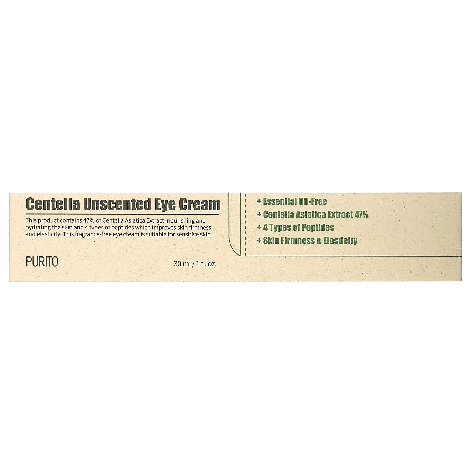 Purito, Крем для кожи вокруг глаз с центеллой, без запаха, 30 мл (1 жидк. Унция)