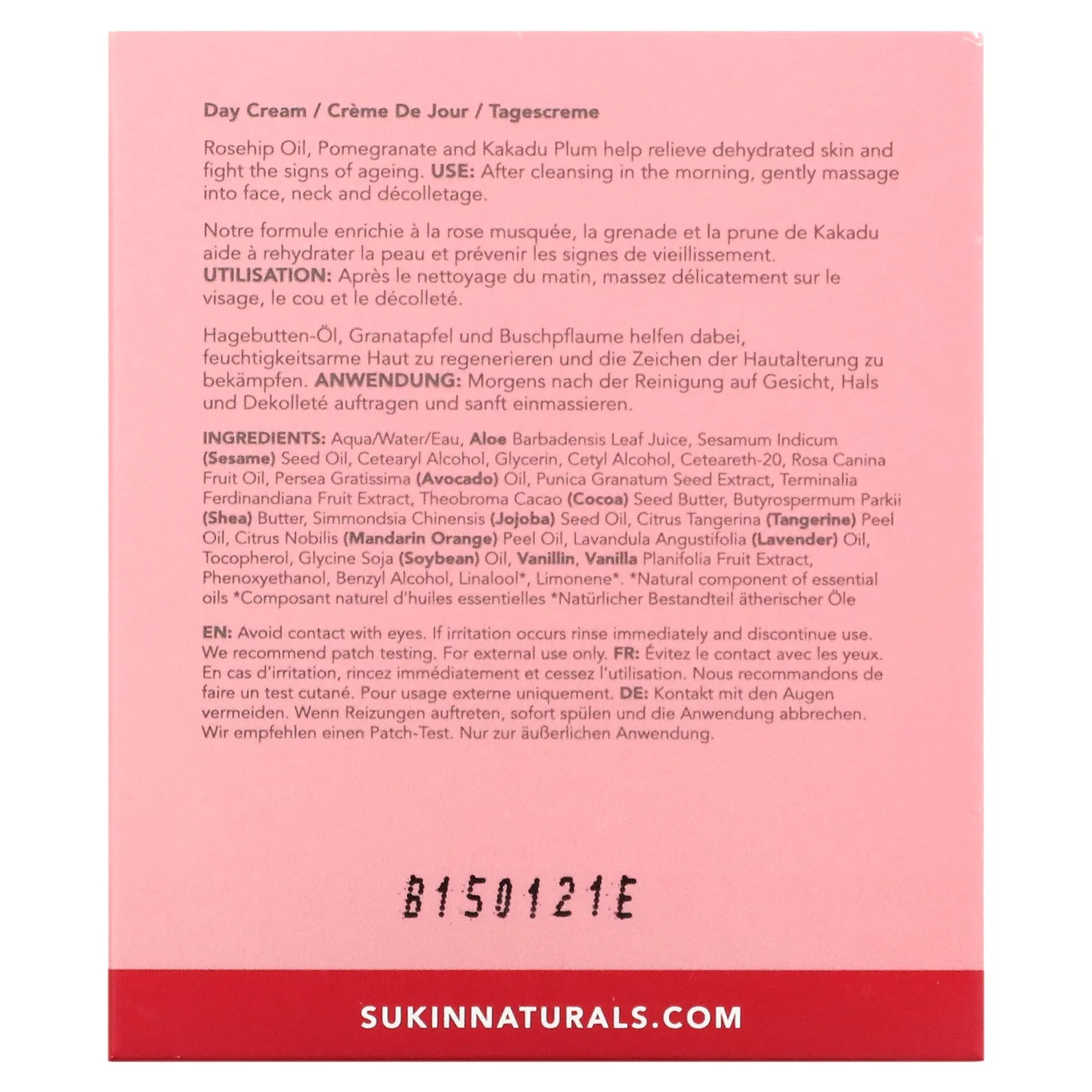 Sukin, Увлажняющий дневной крем, шиповник, 120 мл (4,06 жидк. унции)