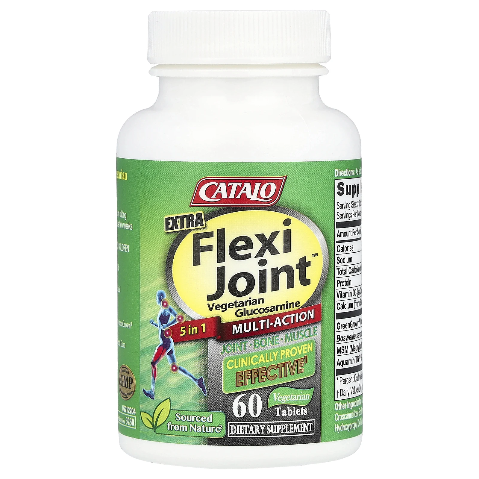 CATALO, Вегетарианский глюкозамин Extra Flexi Joint ™, 60 вегетарианских таблеток