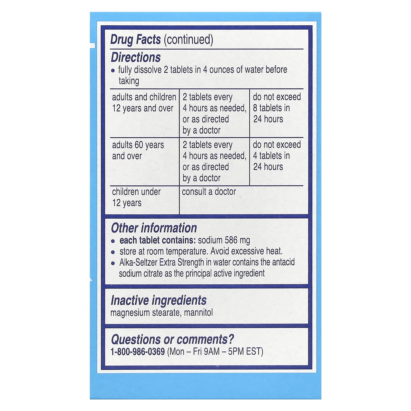 Alka-Seltzer, Средство от изжоги, с повышенной силой действия, 24 шипучие таблетки
