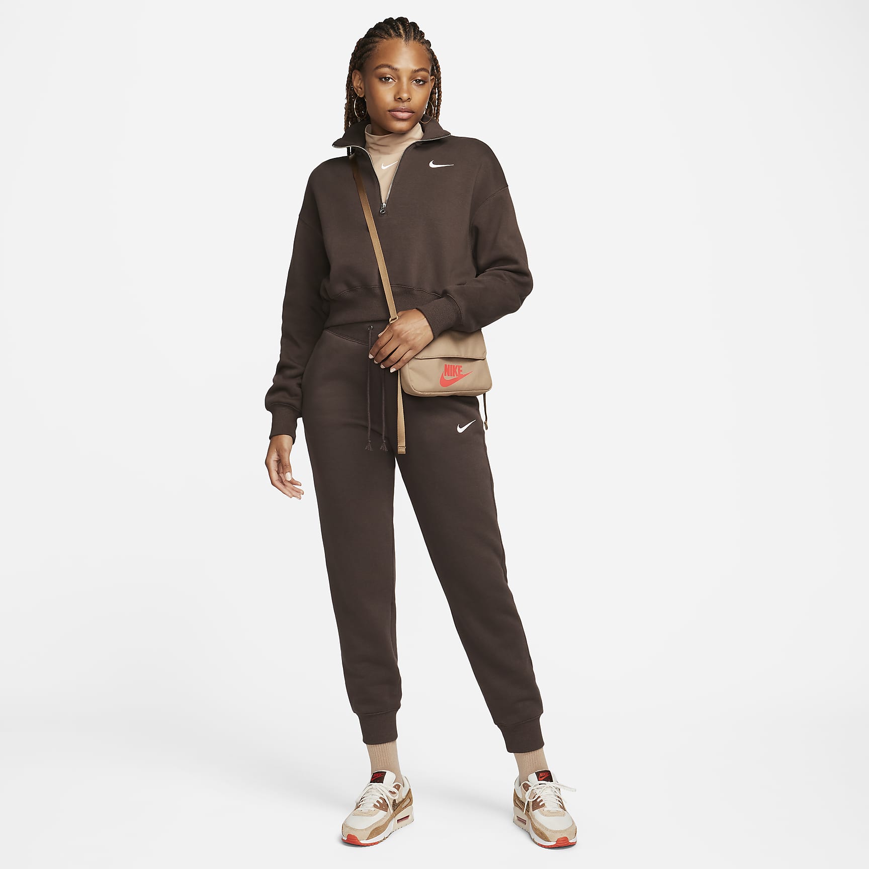 Nike Sportswear Phoenix Fleece Women's 1/4-Zip Cropped Sweatshirt
