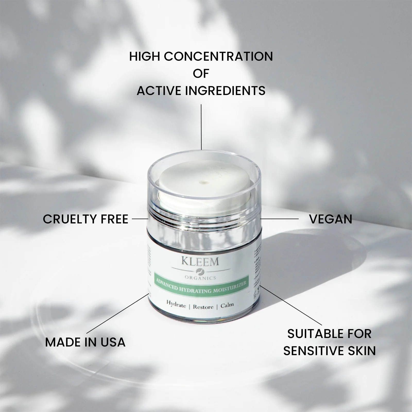Kleem Organics, Улучшенное увлажняющее средство, 50 мл (1,7 жидк. Унции)
