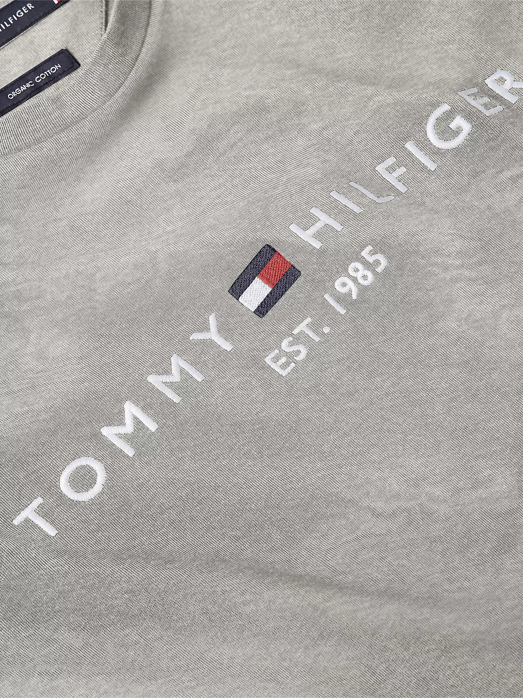 Мужская футболка Tommy Hilfiger, Приталенная футболка с вышитым логотипом Tommy