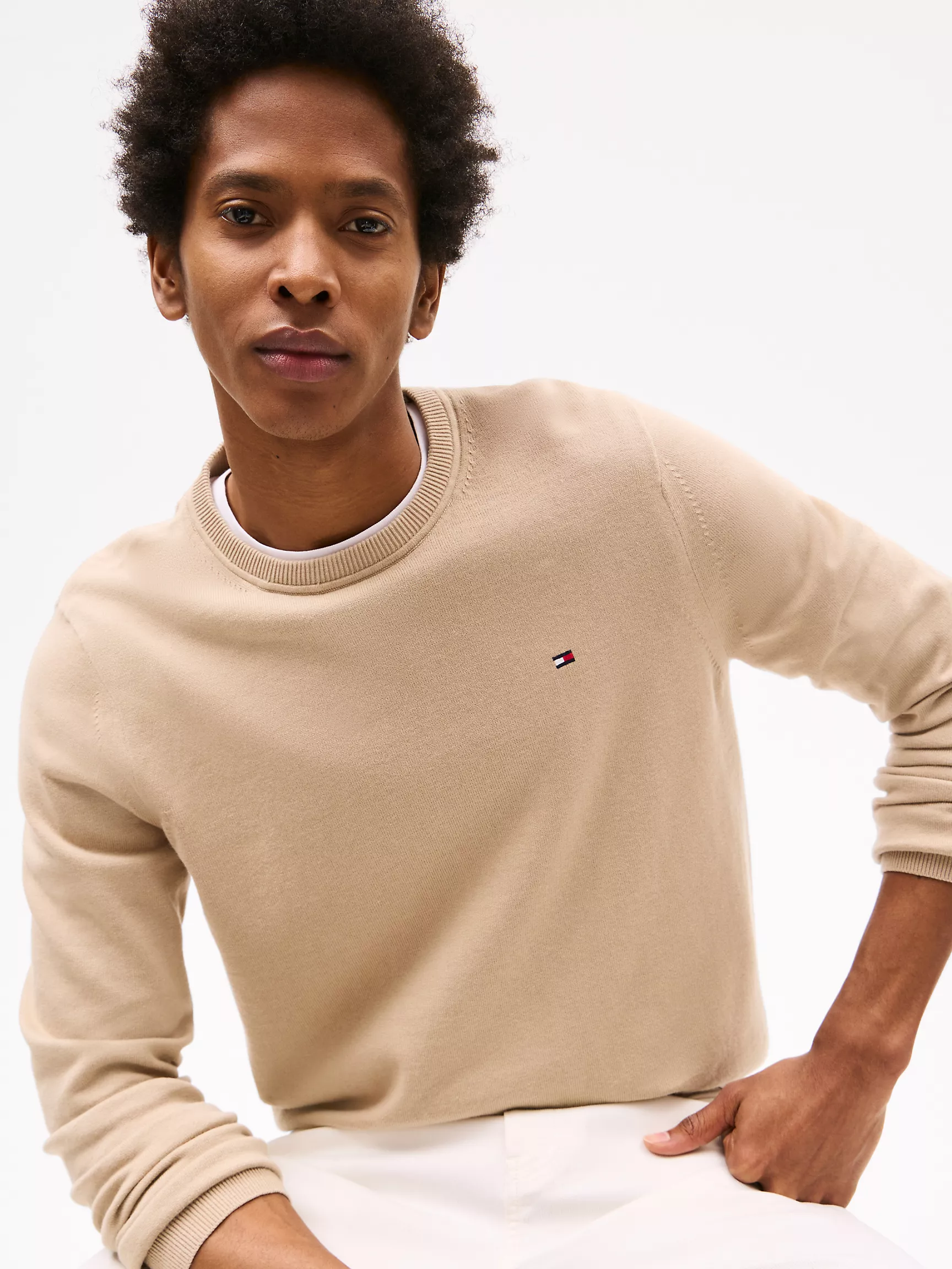 Мужской свитер Tommy Hilfiger, Классический свитер с круглым вырезом
