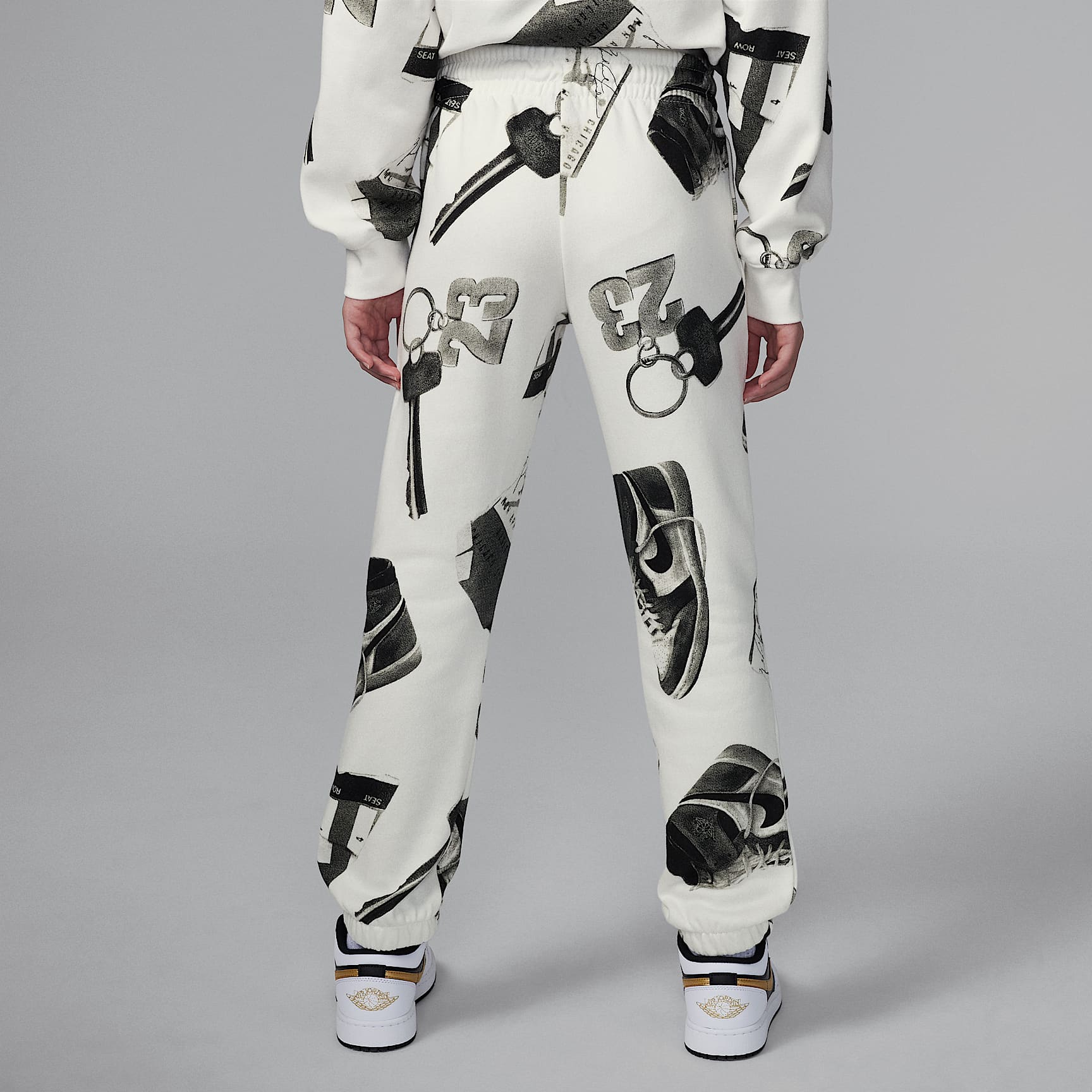 Jordan Brooklyn Fleece Big Kids' Printed Pants