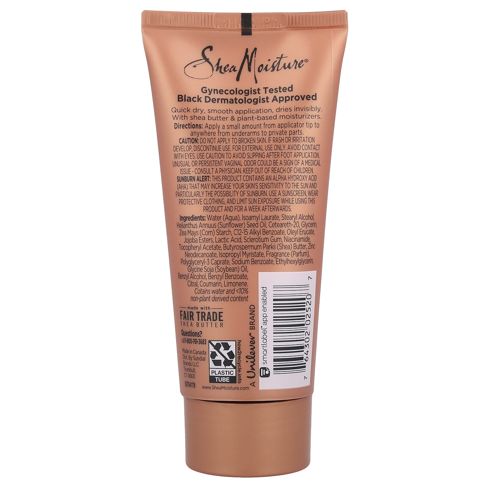 SheaMoisture, Крем-дезодорант для всего тела, кокос и гибискус, 73 мл (2,5 жидк. Унции)