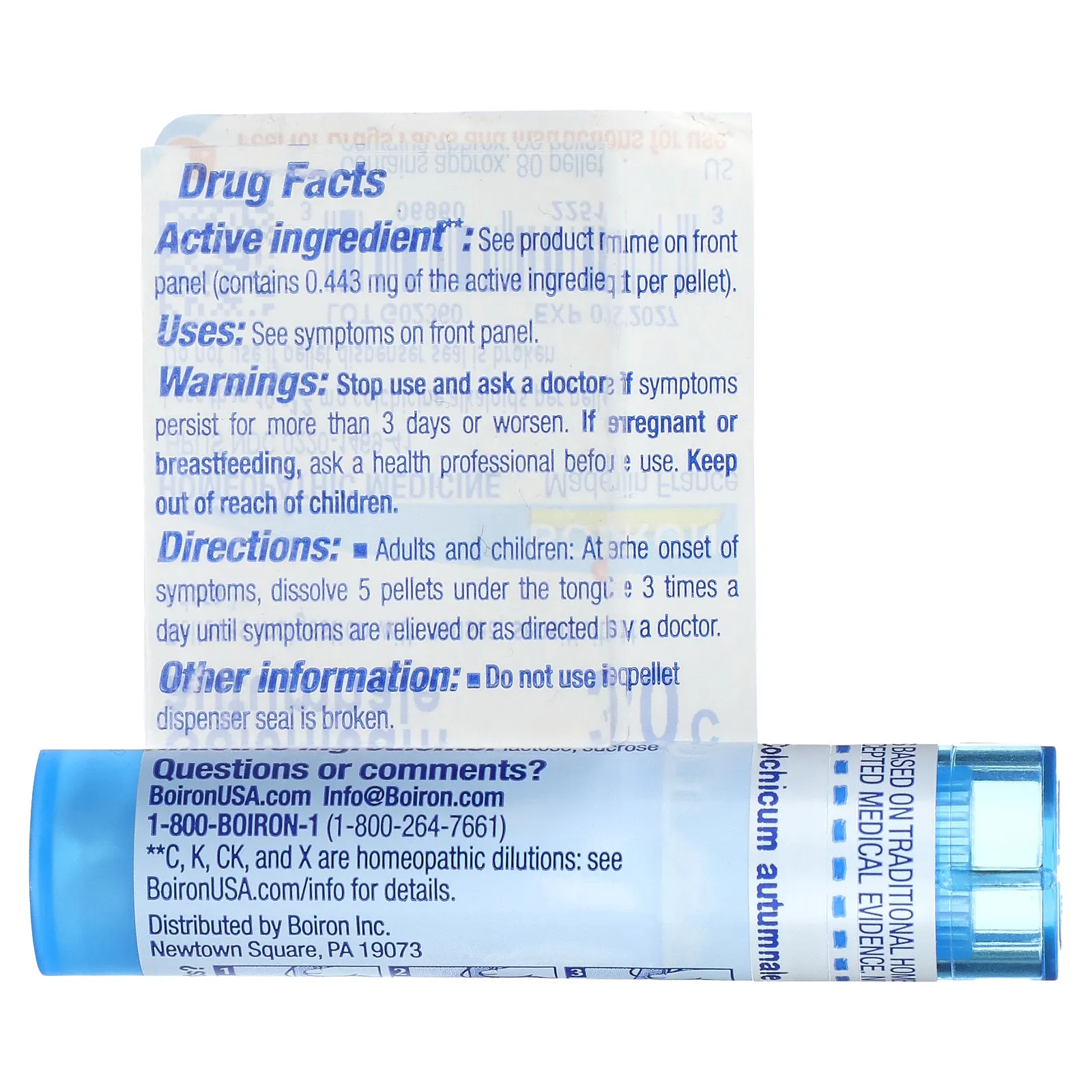 Boiron, безмолвка осенняя, 30C, прибл. 80 гранул