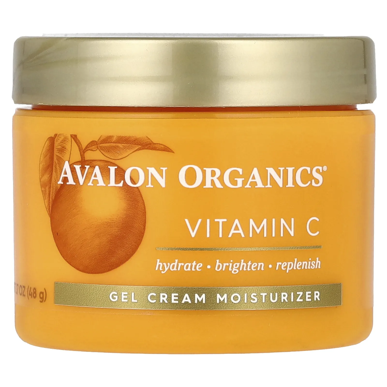 Avalon Organics, Витамин C, увлажняющий гель-крем, 48 г (1,7 унции)