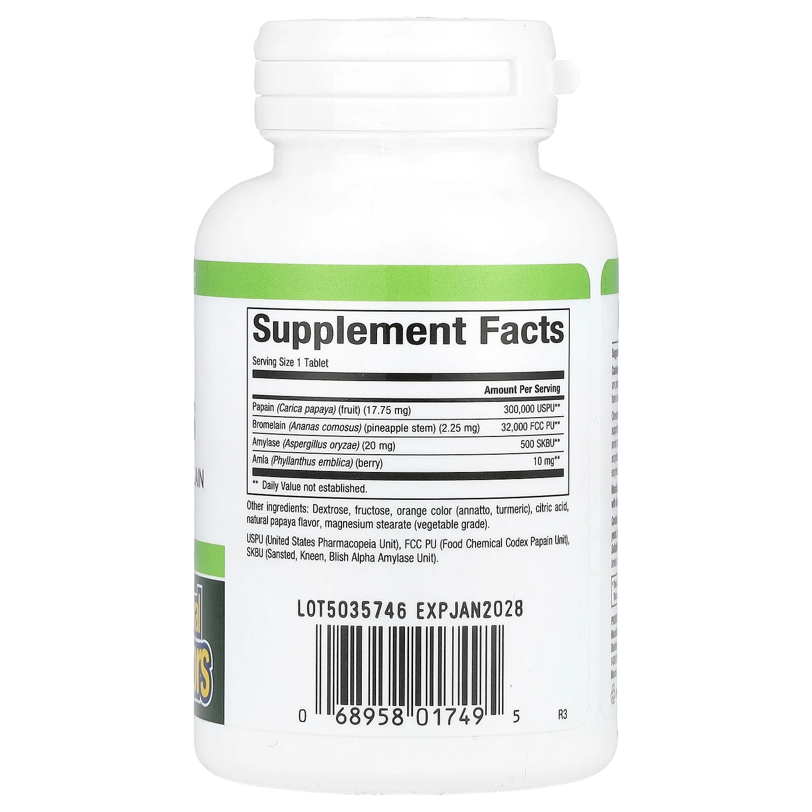 Natural Factors, ферменты папайи с амилазой и бромелаином, 120 жевательных таблеток