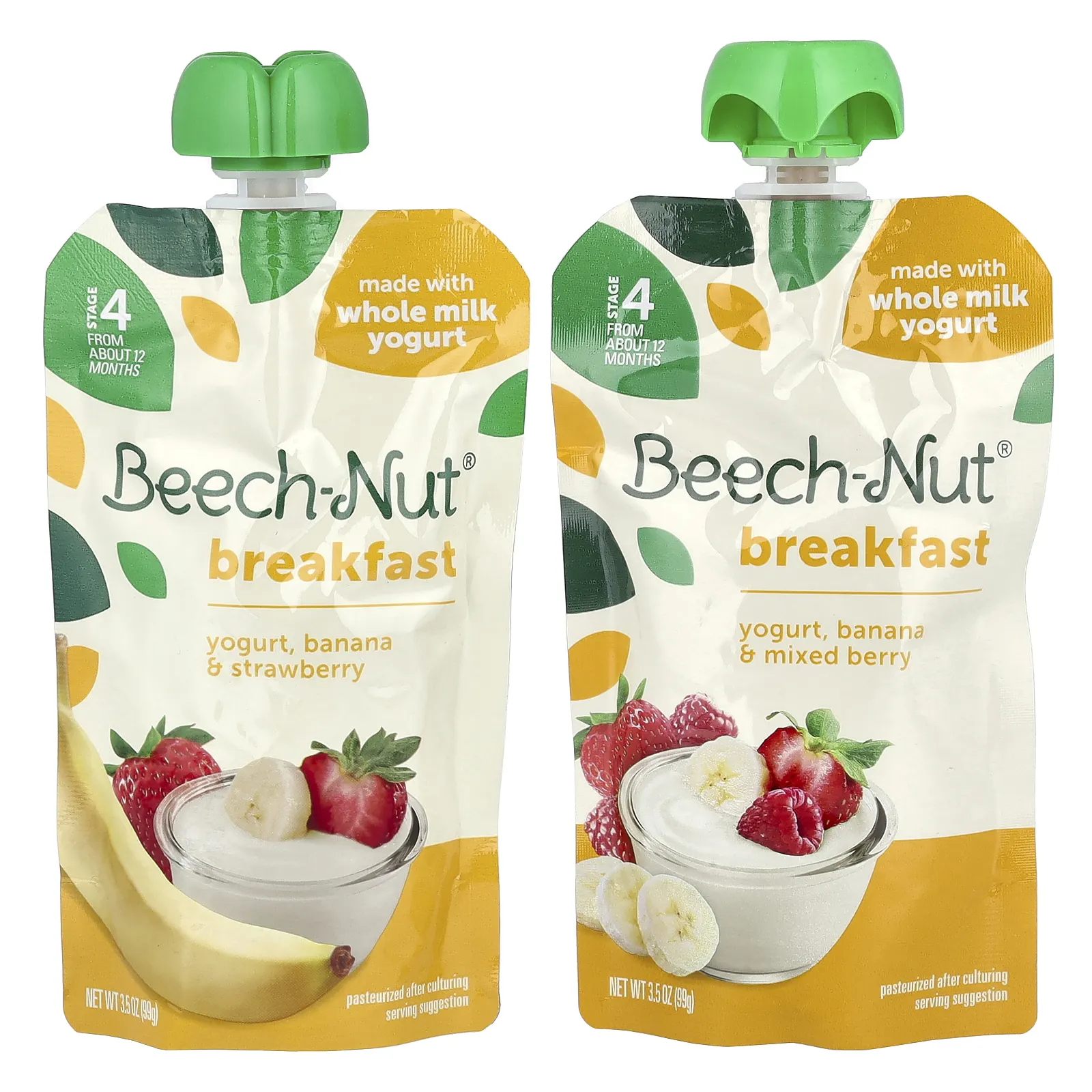 Beech-Nut, Breakfast, Variety Pack, 4-й этап, 9 пакетиков, 99 г (3,5 унции)