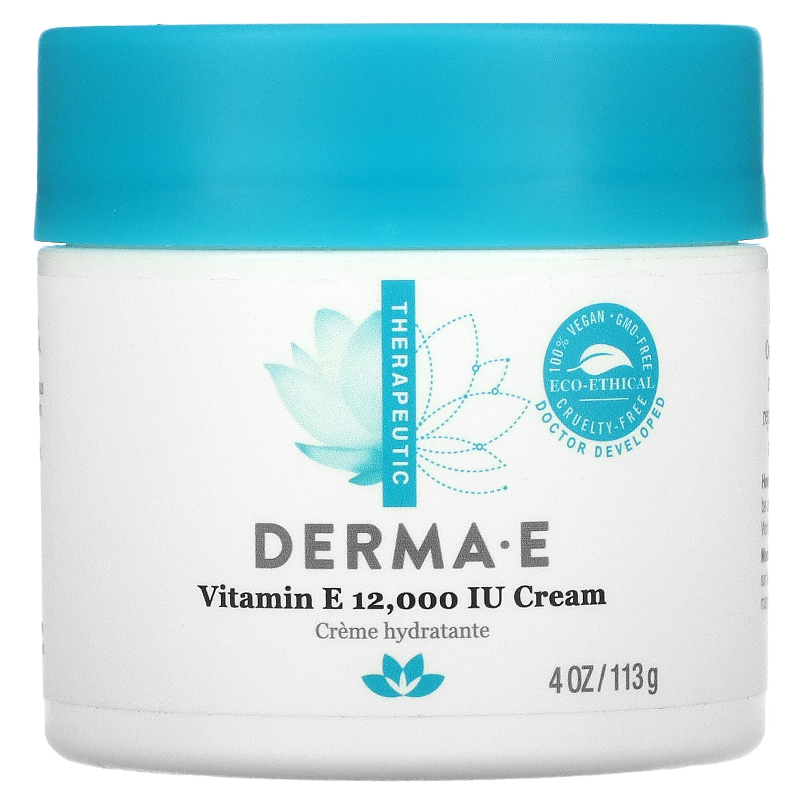 DERMA E, крем с витамином E, 12 000 МЕ, 113 г (4 унции)