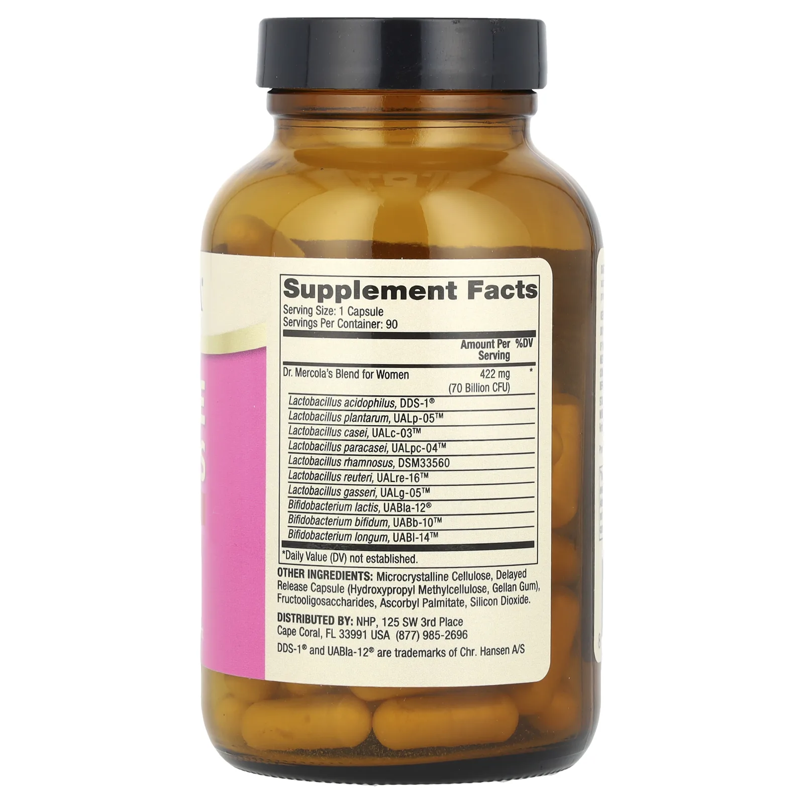 Dr. Mercola, Полные пробиотики для женщин, 70 млрд КОЕ, 90 капсул