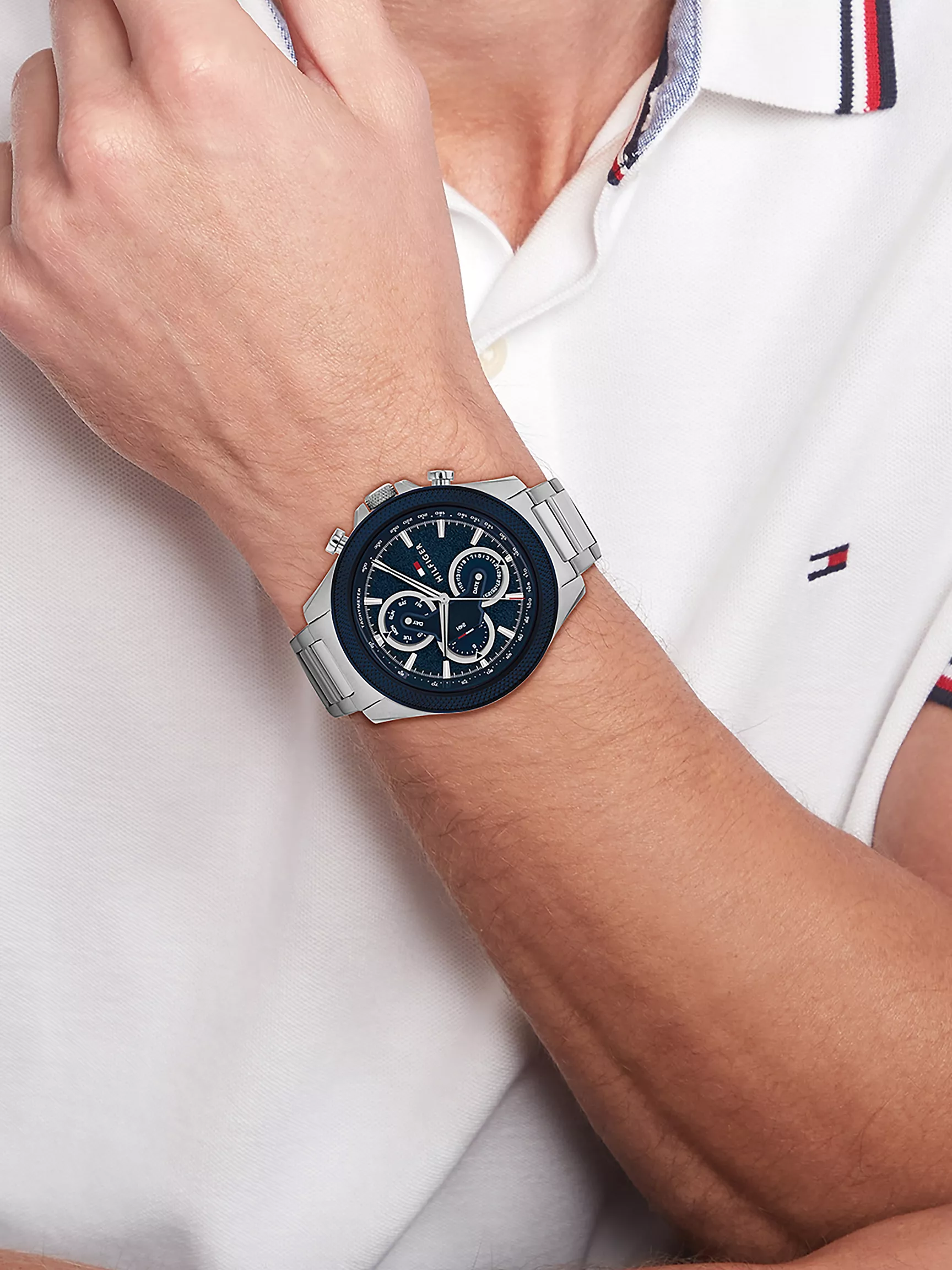 Мужские часы Tommy Hilfiger, Спортивные часы 46 мм из нержавеющей стали