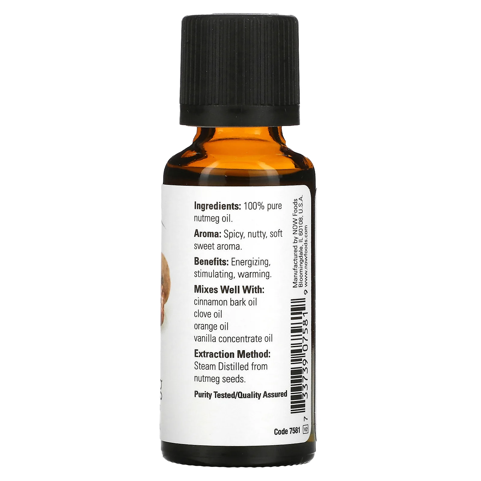 NOW Foods, Эфирное масло, мускатного ореха, 30 мл