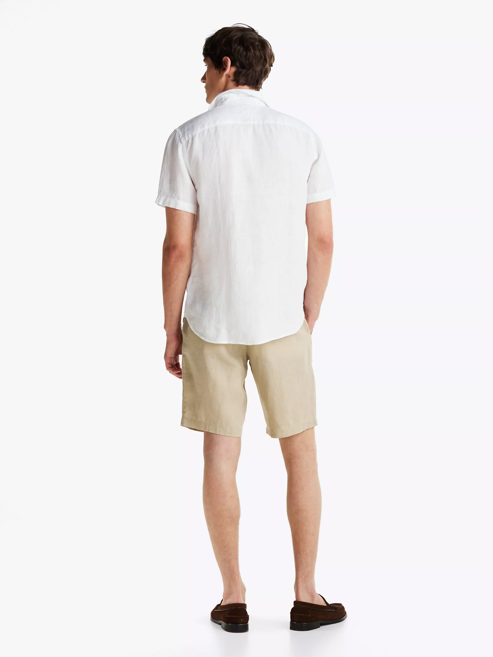 Мужская рубашка Tommy Hilfiger, Рубашка из окрашенного льна с короткими рукавами