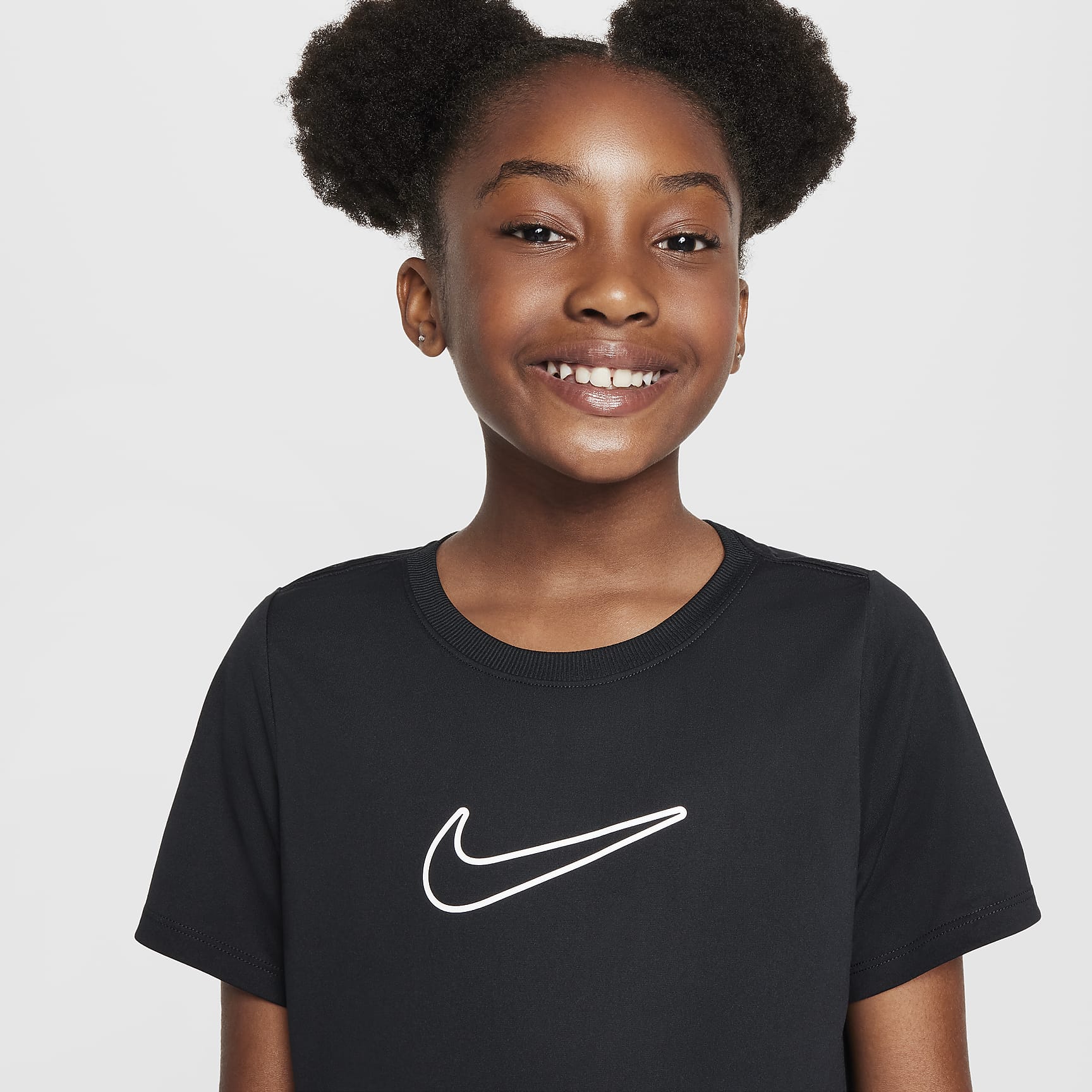 Nike One Fitted Big Kids' (Girls') Dri-FIT Short-Sleeve Top