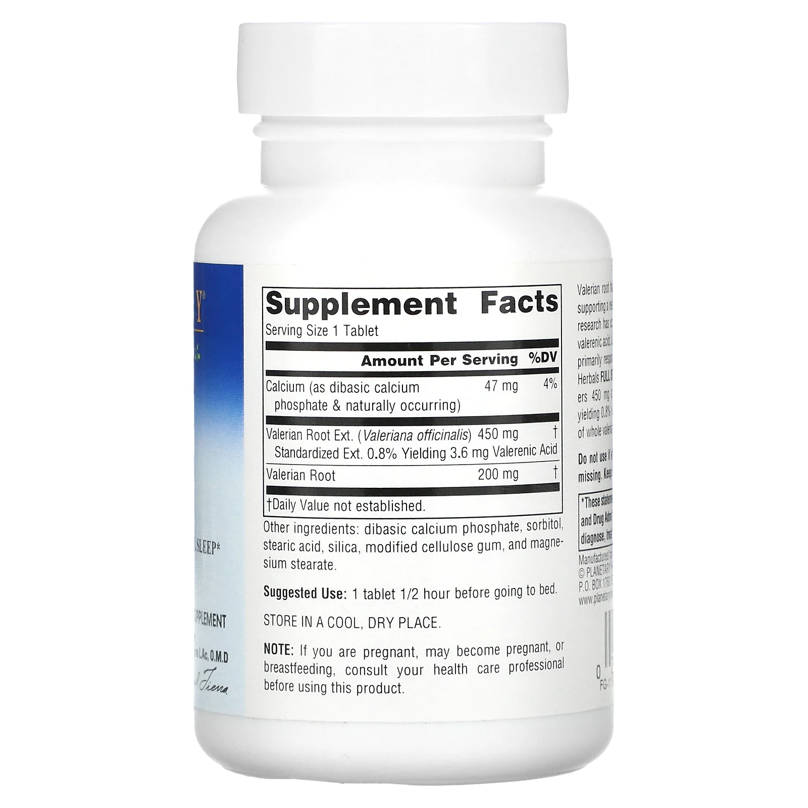 Planetary Herbals, «Полный спектр», экстракт валерианы, 650 мг, 60 таблеток