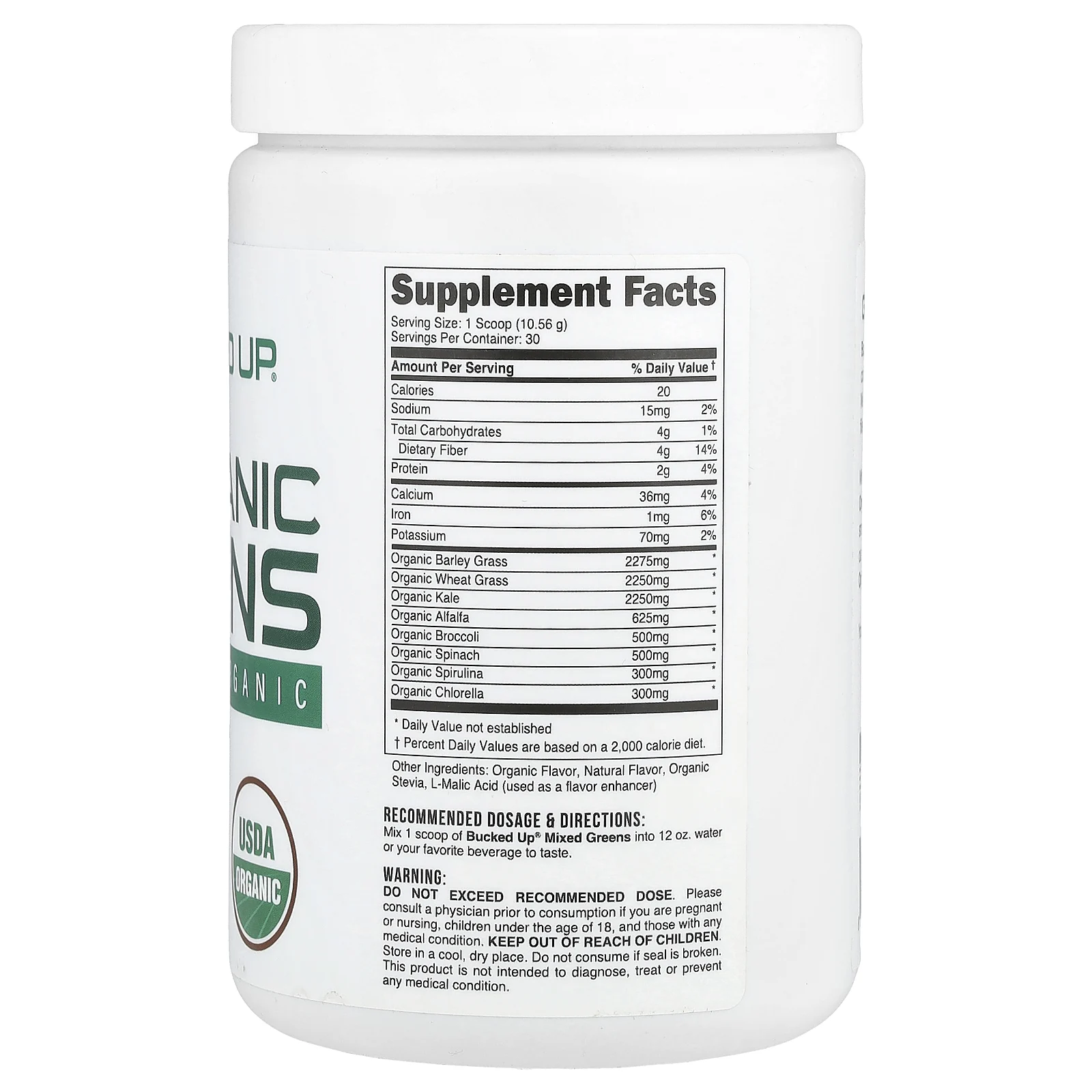 Bucked Up, органическая зелень, ягодное ассорти, 316,8 г (11,17 унции)